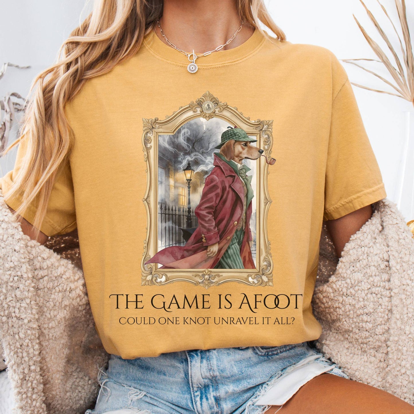 T-Shirt Mustard / S The Game Is Afoot Sherlock Holmes Tee The Mystic Eden