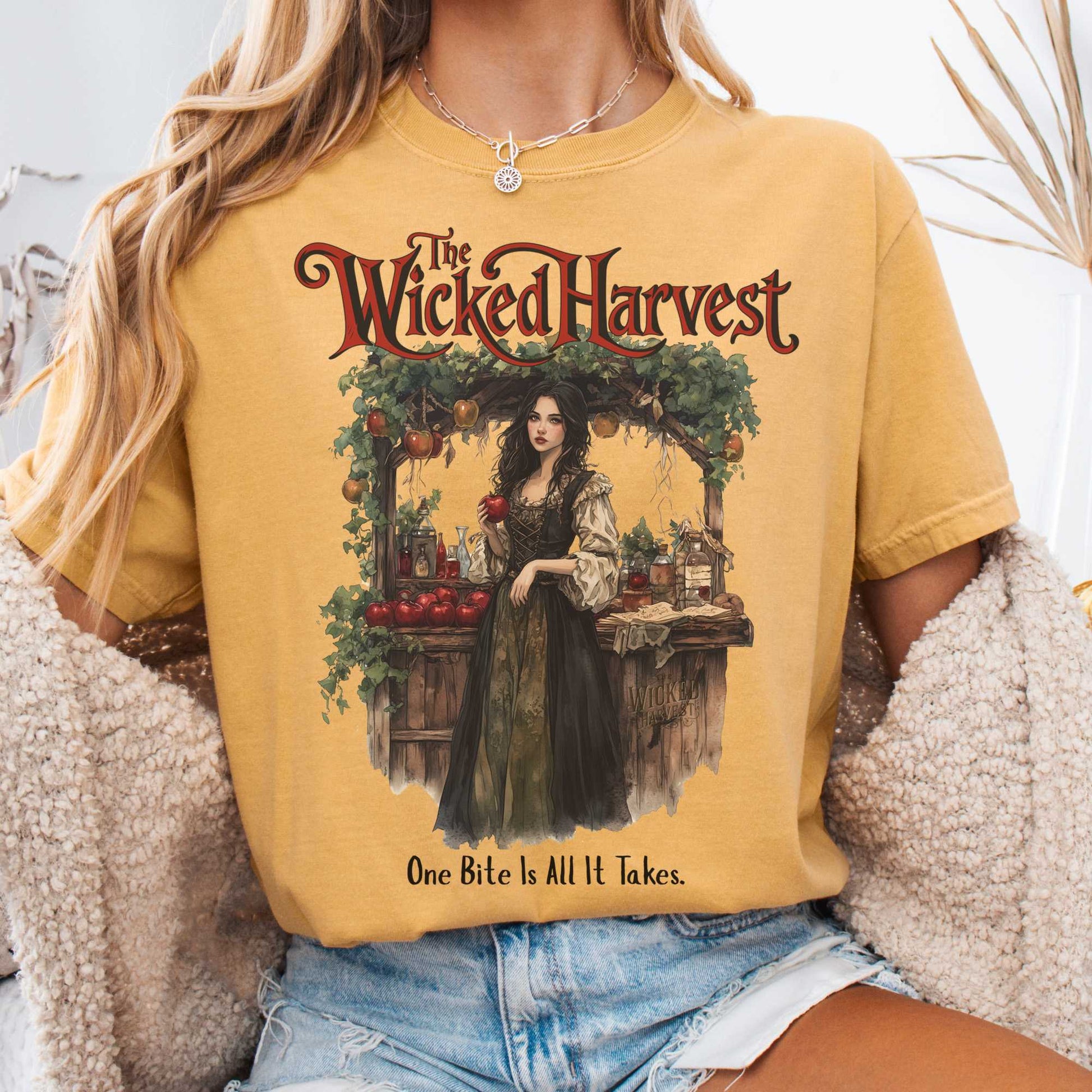 T-Shirt Mustard / S The Wicked Harvest Fairytale Shirt The Mystic Eden