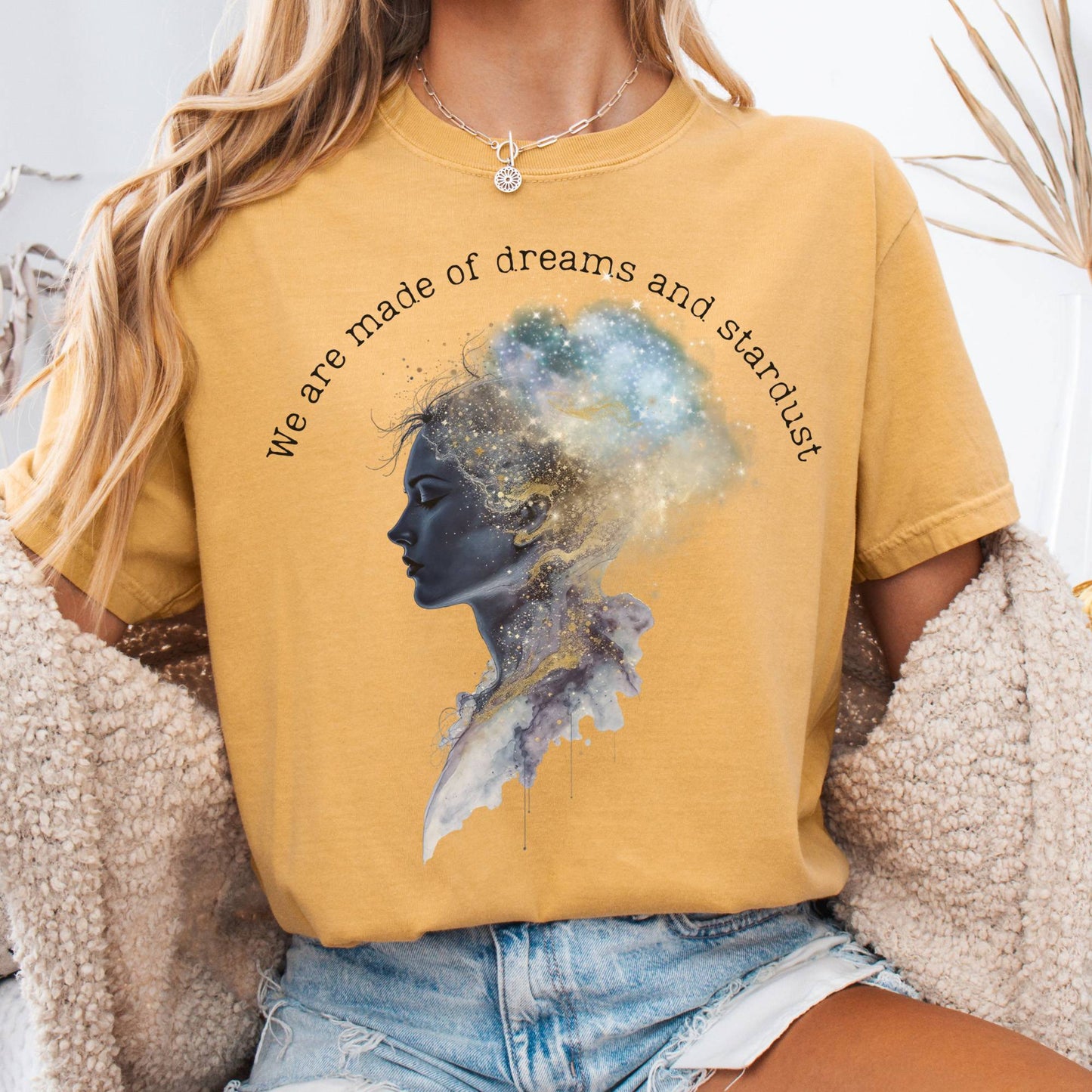 T-Shirt Mustard / S We Are Made of Dreams and Stardust Tee The Mystic Eden