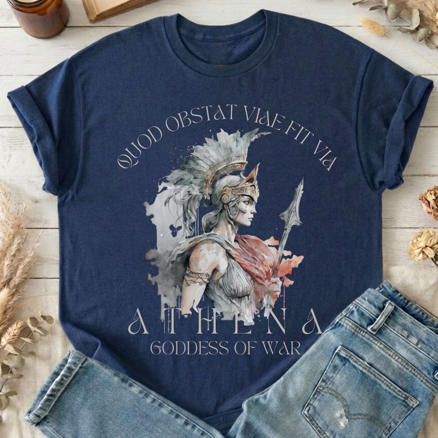 T-Shirt Navy / S Athena Greek Mythology T-Shirt The Mystic Eden