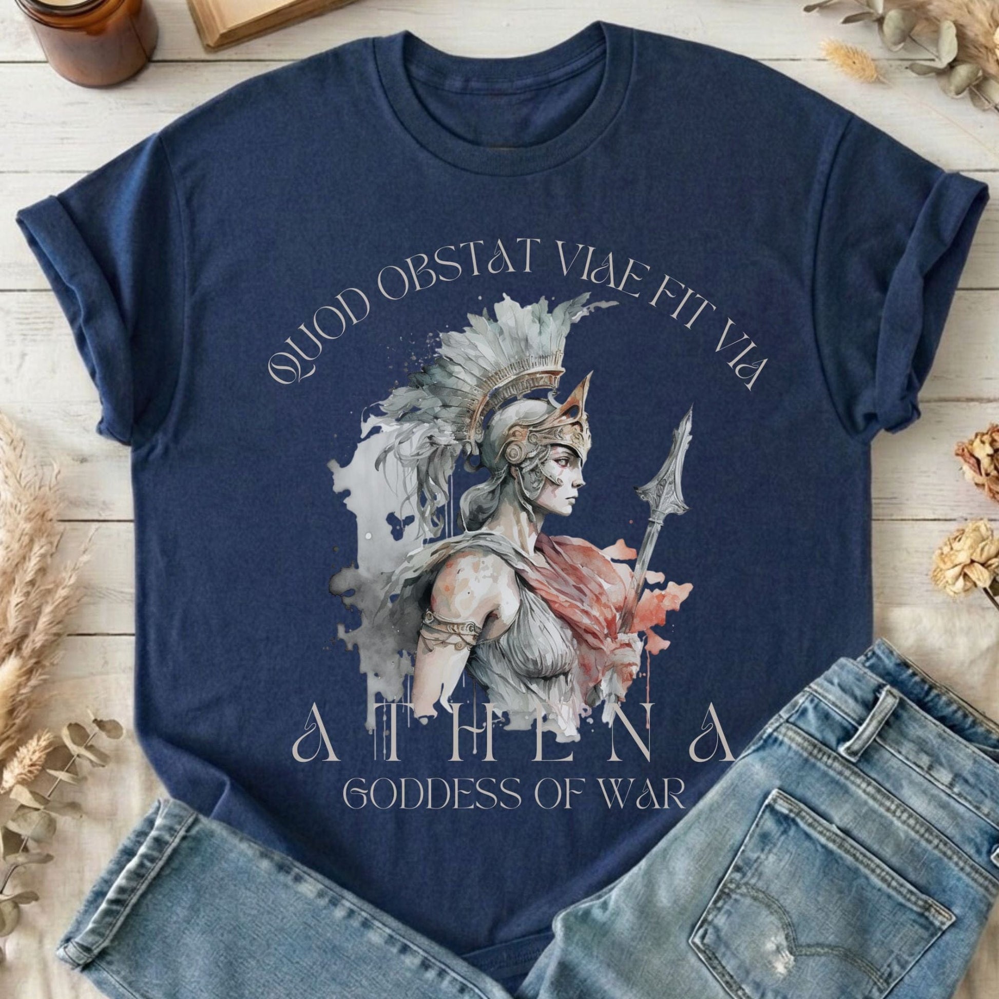 T-Shirt Navy / S Athena Greek Mythology T-Shirt The Mystic Eden