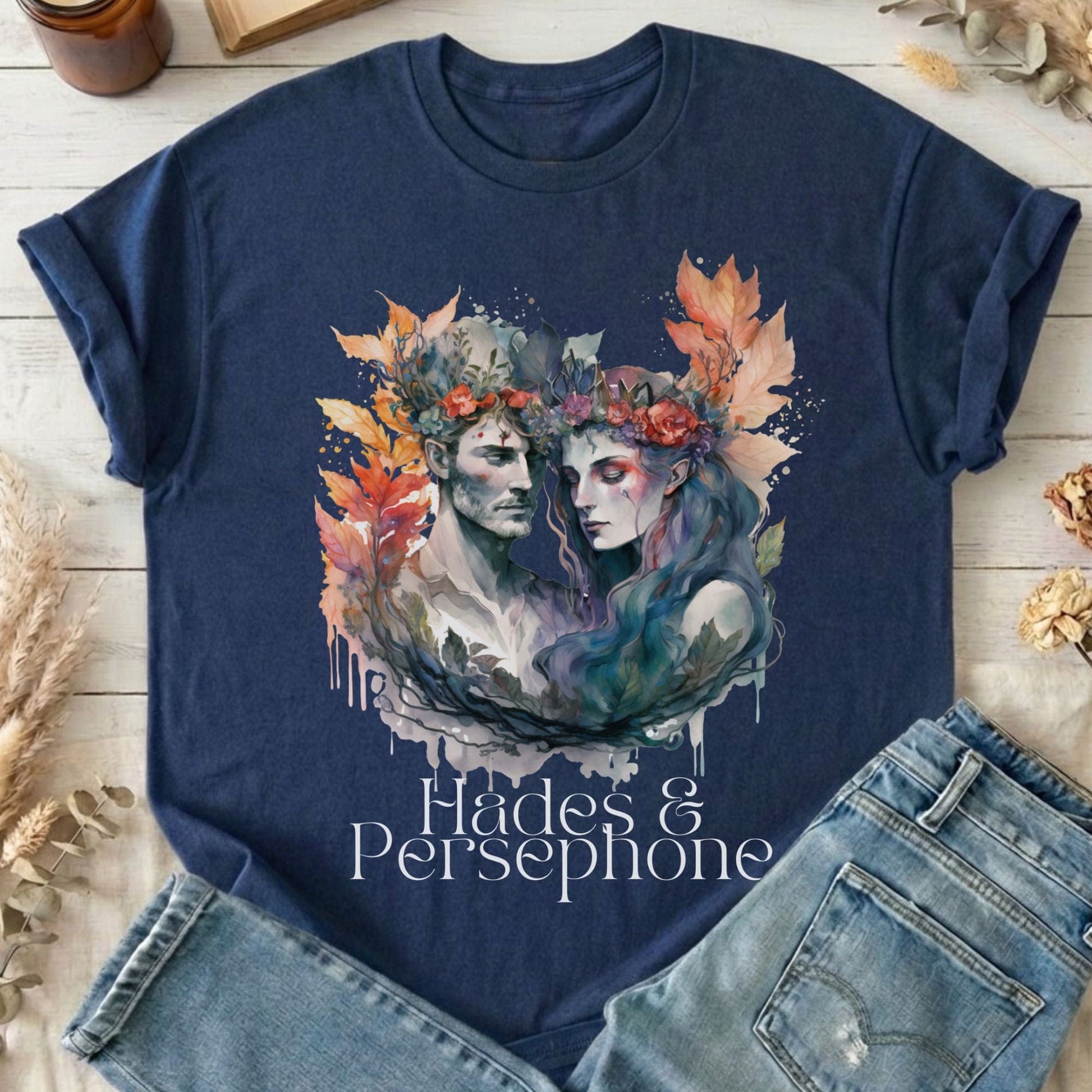 T-Shirt Navy / S Hades & Persephone Greek Mythology T-Shirt The Mystic Eden