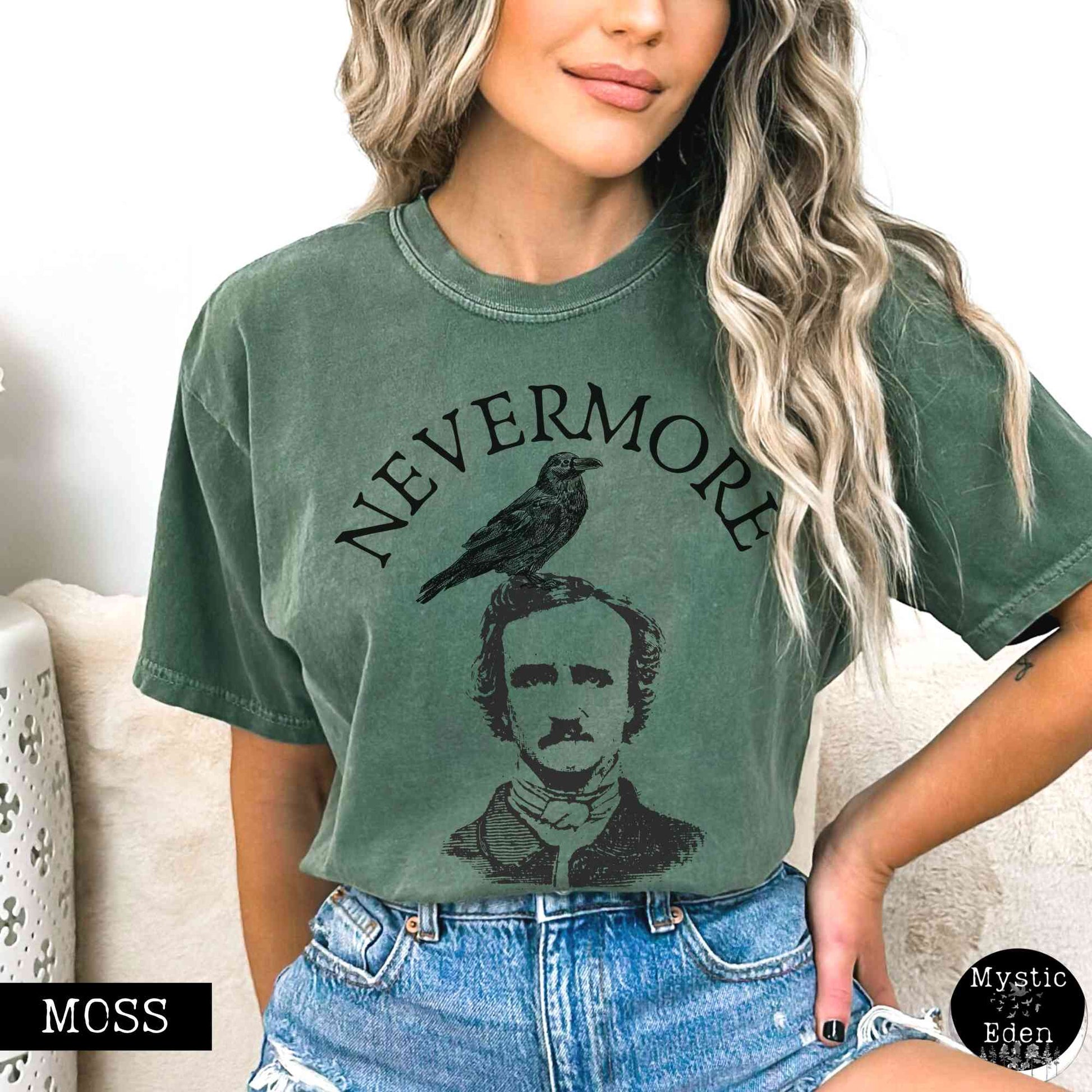 T-Shirt Nevermore Edgar Allan Poe T-Shirt The Mystic Eden