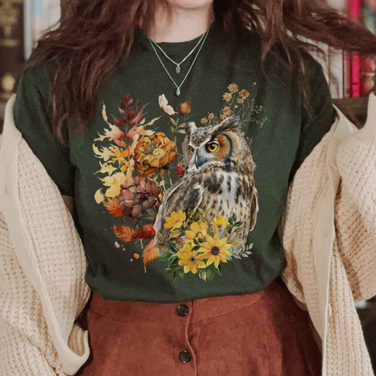 T-Shirt Owl Cottagecore T-shirt The Mystic Eden