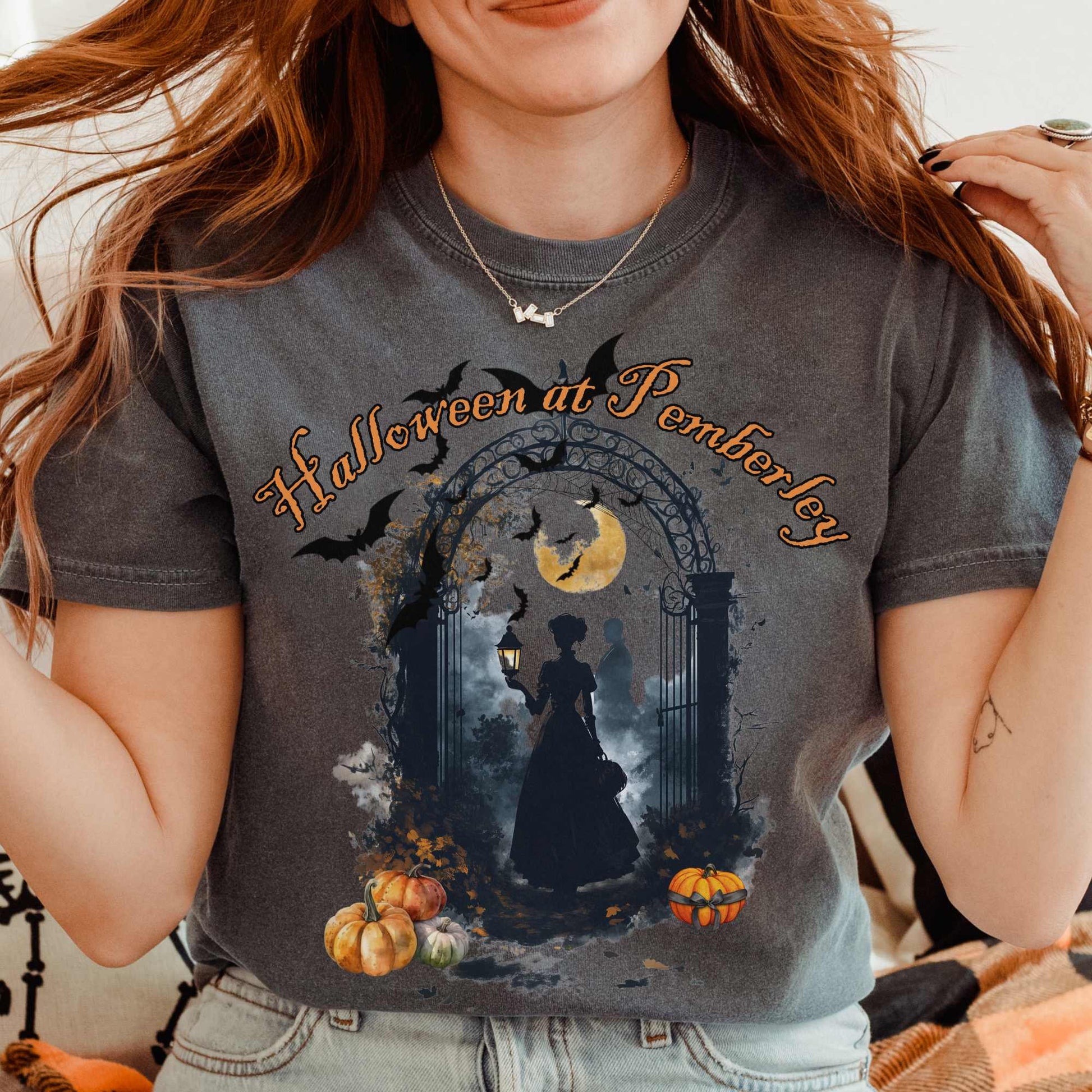T-Shirt Pepper / S Pemberley Halloween Pride & Prejudice Shirt The Mystic Eden