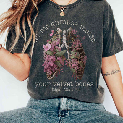 T-Shirt Pepper / S Poe shirt let me glimpse inside your velvet bones shirt The Mystic Eden