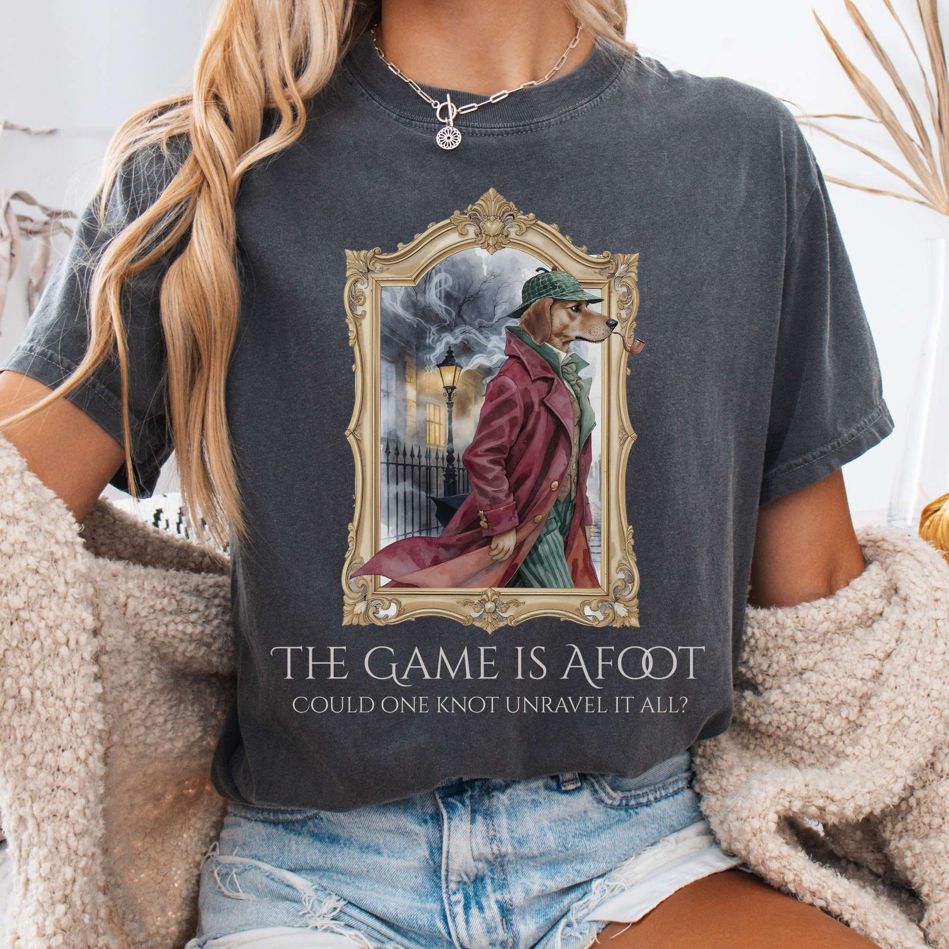 T-Shirt Pepper / S The Game Is Afoot Sherlock Holmes Tee The Mystic Eden