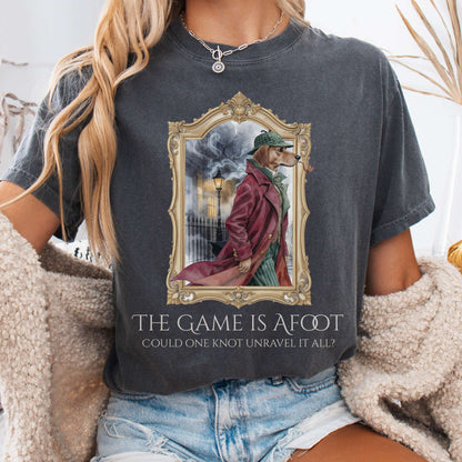 T-Shirt Pepper / S The Game Is Afoot Sherlock Holmes Tee The Mystic Eden