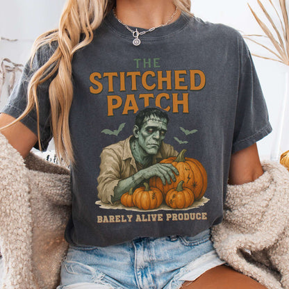 T-Shirt Pepper / S The Stitched Patch Frankenstein Shirt The Mystic Eden