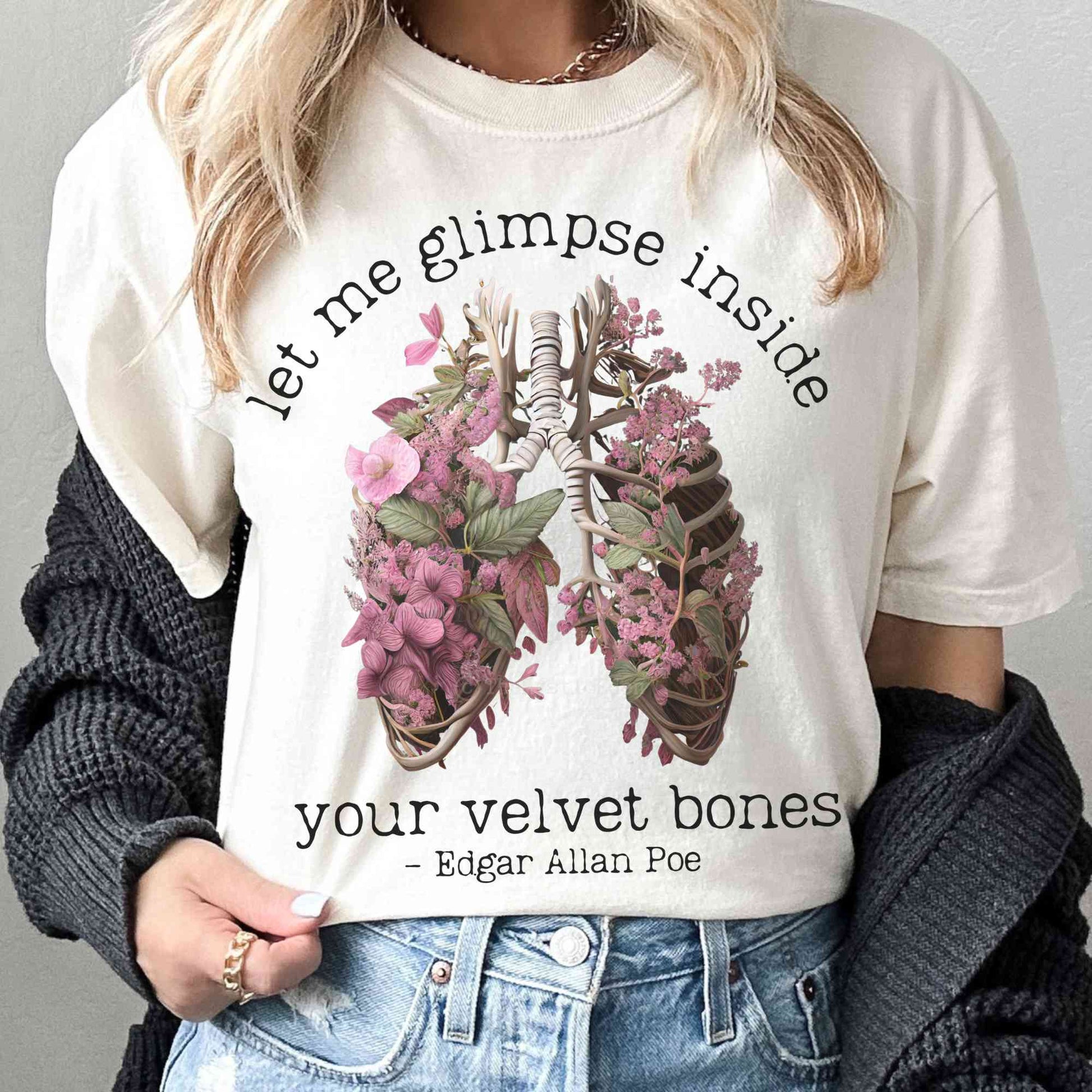 T-Shirt Poe shirt let me glimpse inside your velvet bones shirt The Mystic Eden