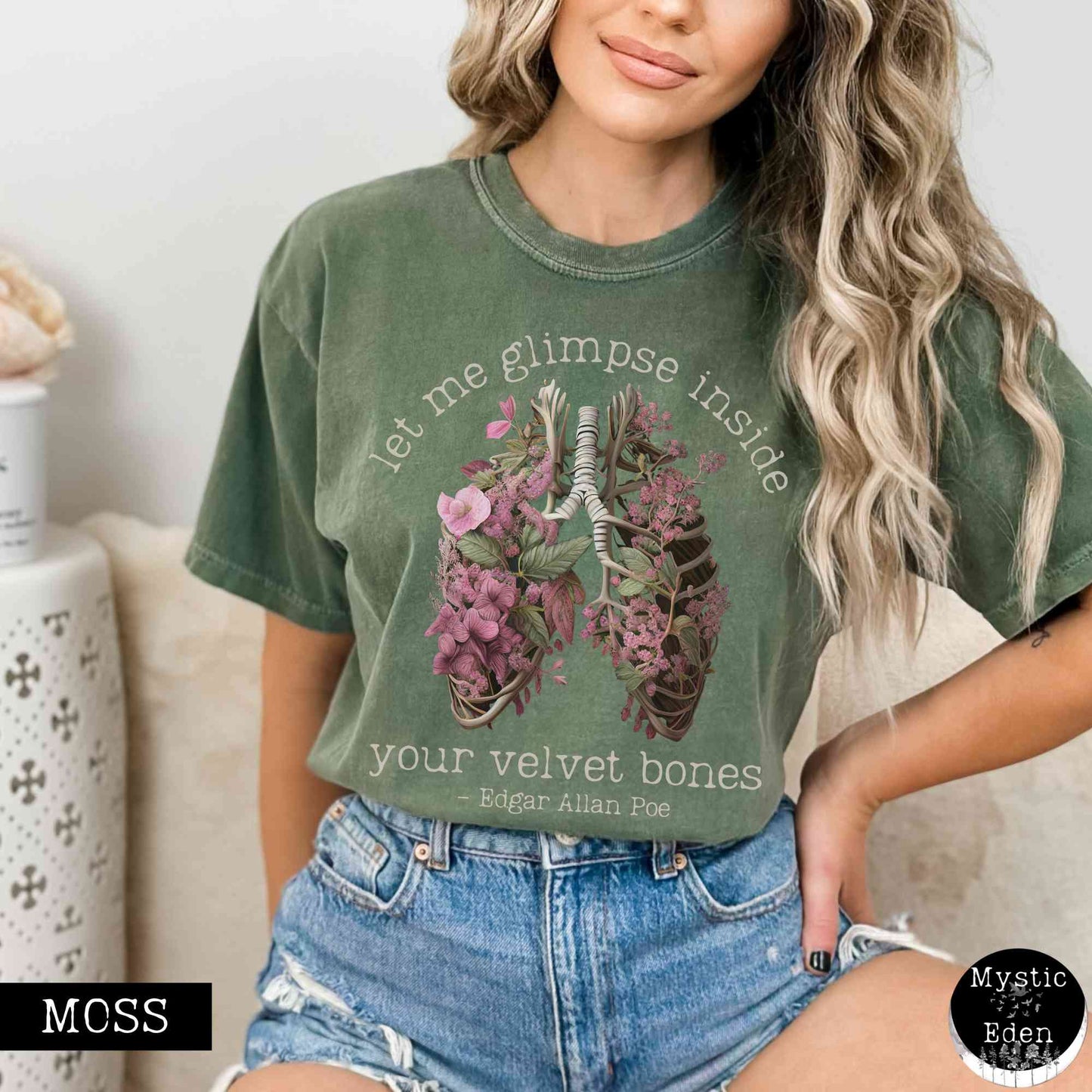 T-Shirt Poe shirt let me glimpse inside your velvet bones shirt The Mystic Eden