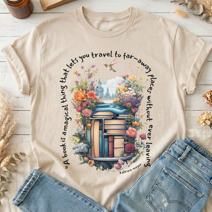 T-Shirt Sand / S A Book Is A Magical Thing T-Shirt The Mystic Eden
