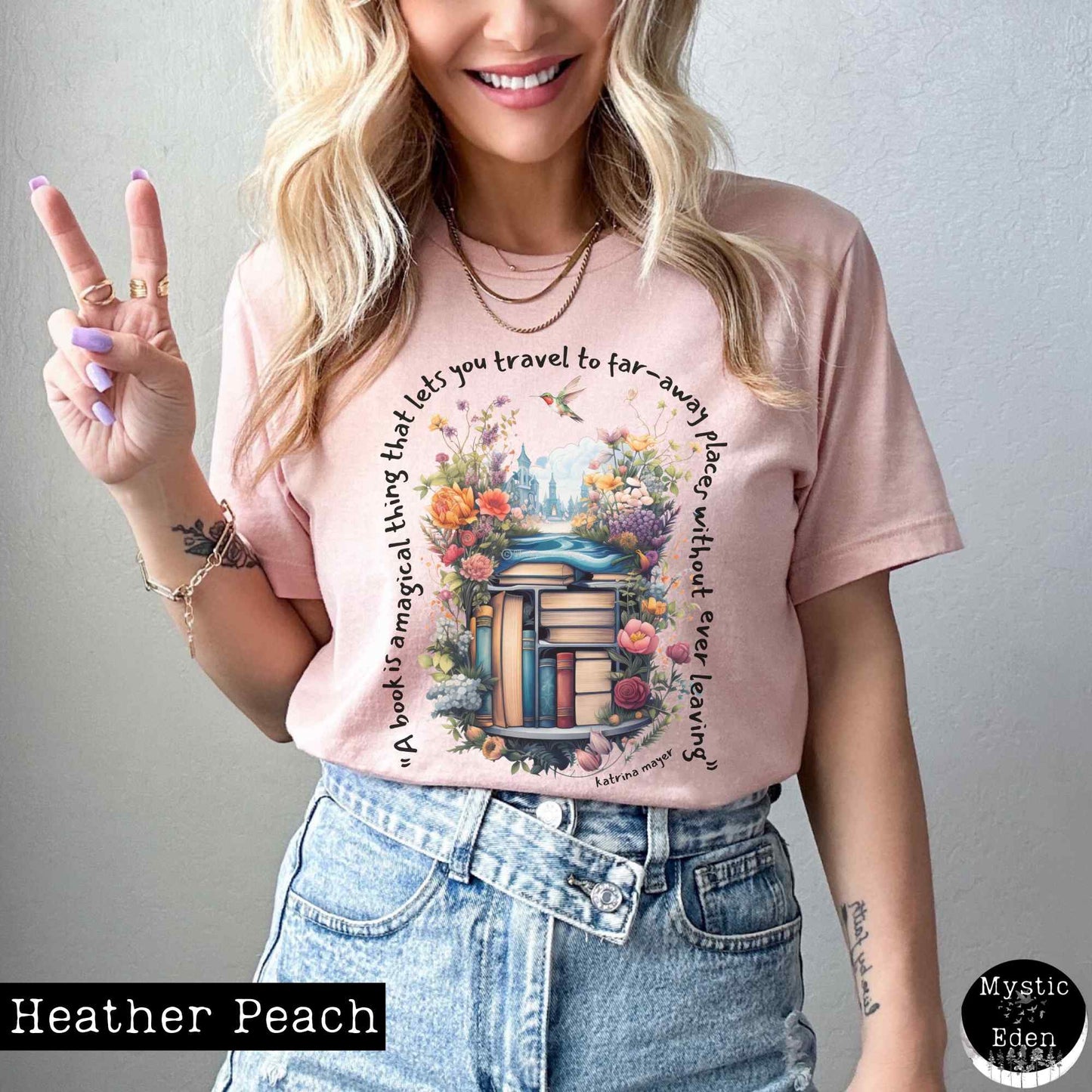 T-Shirt Soft Pink / XS Magical book shirt The Mystic Eden