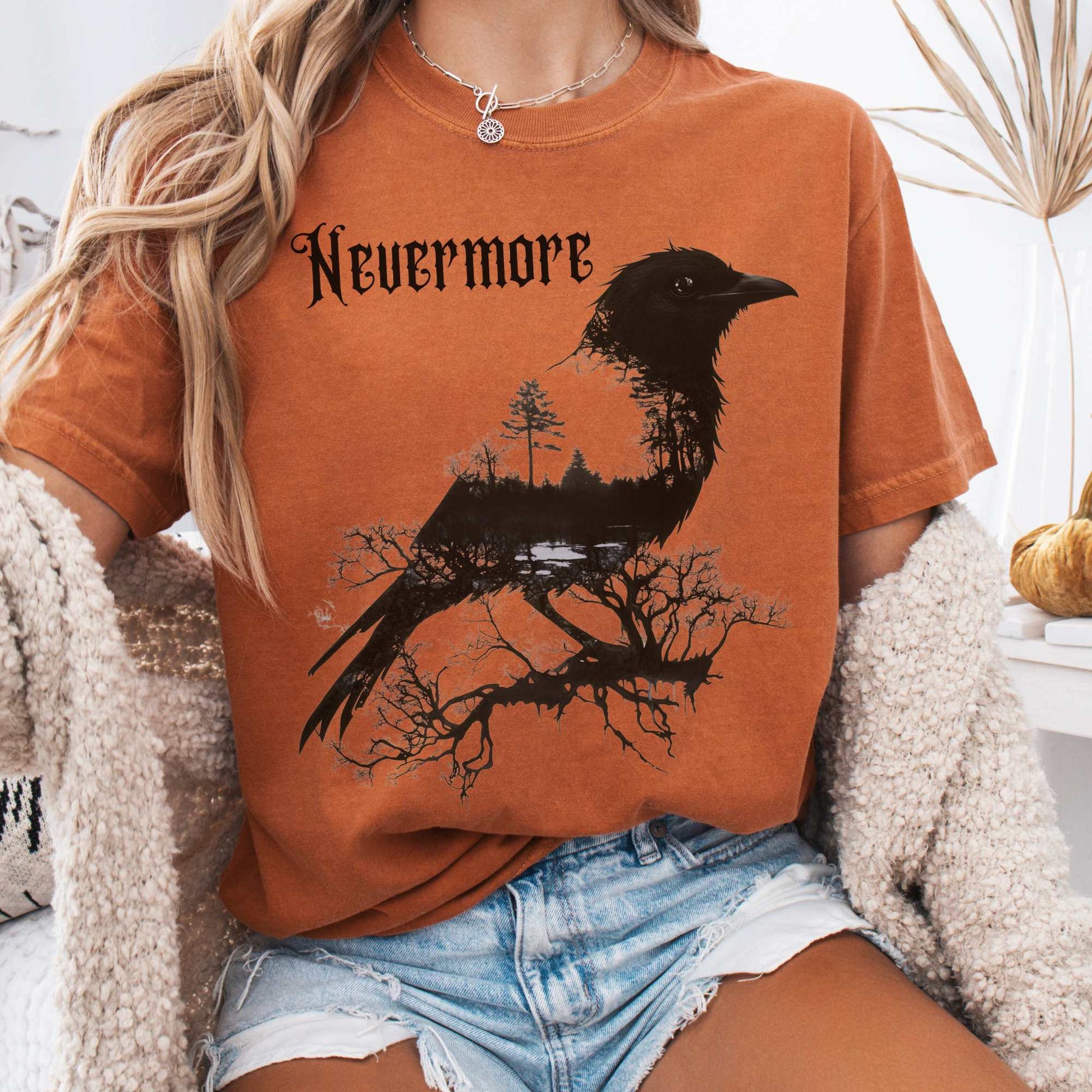 T-Shirt The Raven Nevermore Shirt Edgar Allan Poe The Mystic Eden