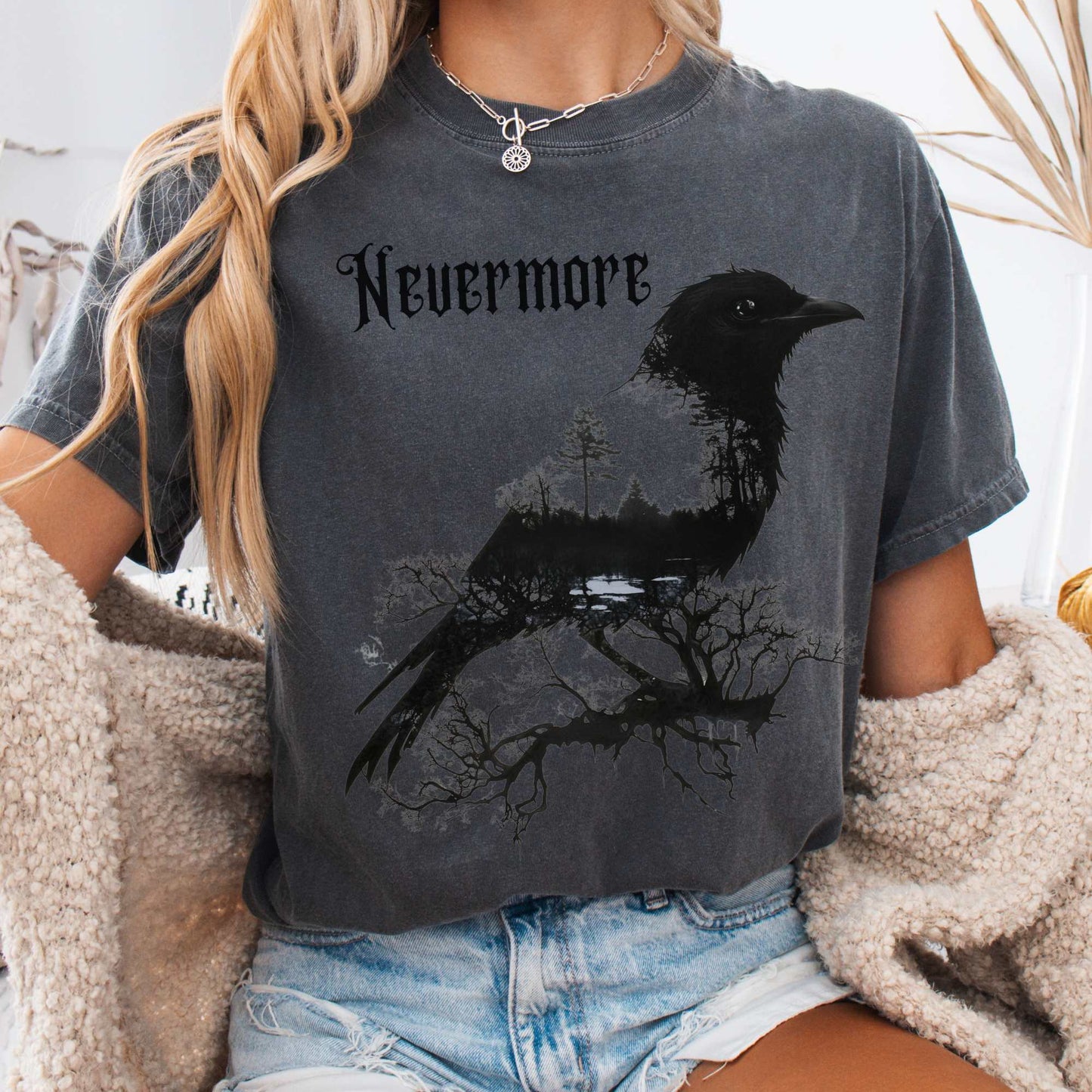 T-Shirt The Raven Nevermore Shirt Edgar Allan Poe The Mystic Eden
