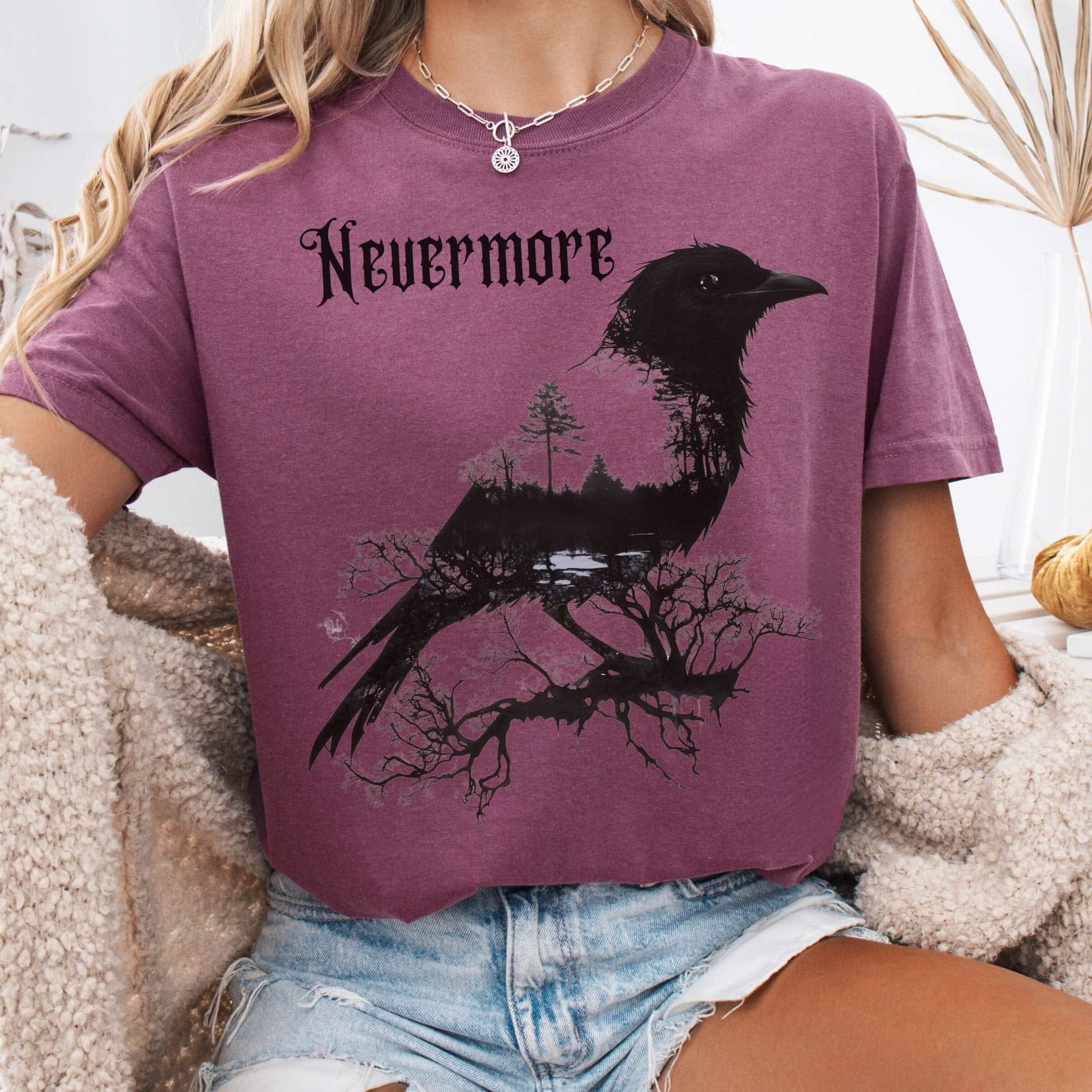 T-Shirt The Raven Nevermore Shirt Edgar Allan Poe The Mystic Eden