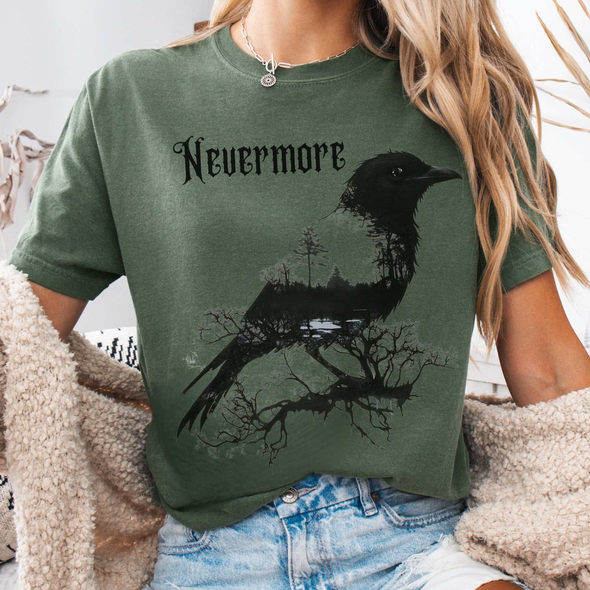 T-Shirt The Raven Nevermore Shirt Edgar Allan Poe The Mystic Eden