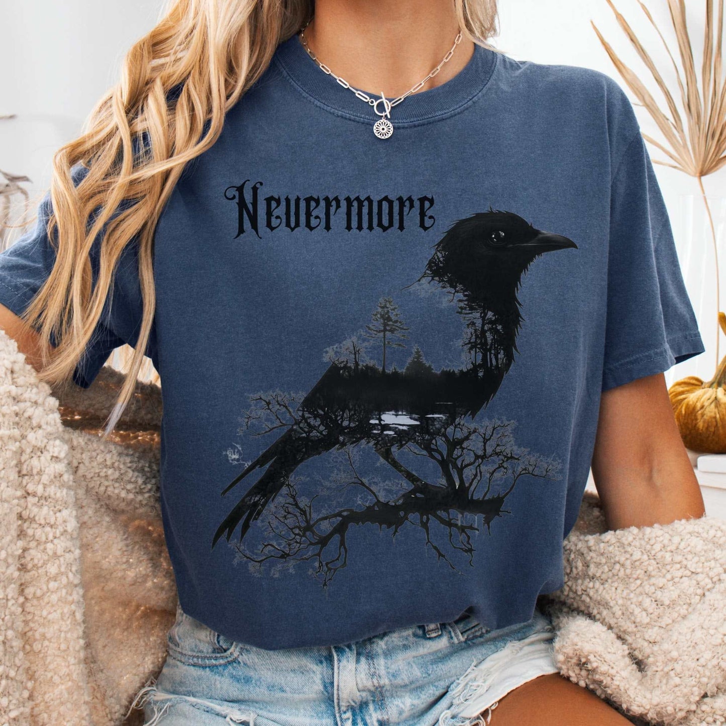 T-Shirt The Raven Nevermore Shirt Edgar Allan Poe The Mystic Eden