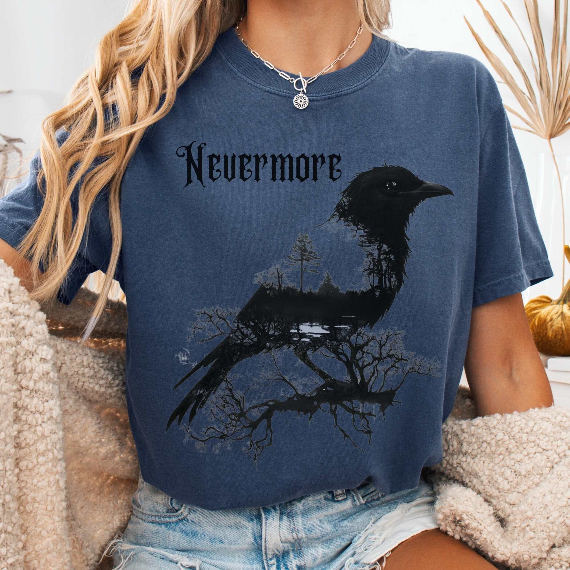 T-Shirt The Raven Nevermore Shirt Edgar Allan Poe The Mystic Eden