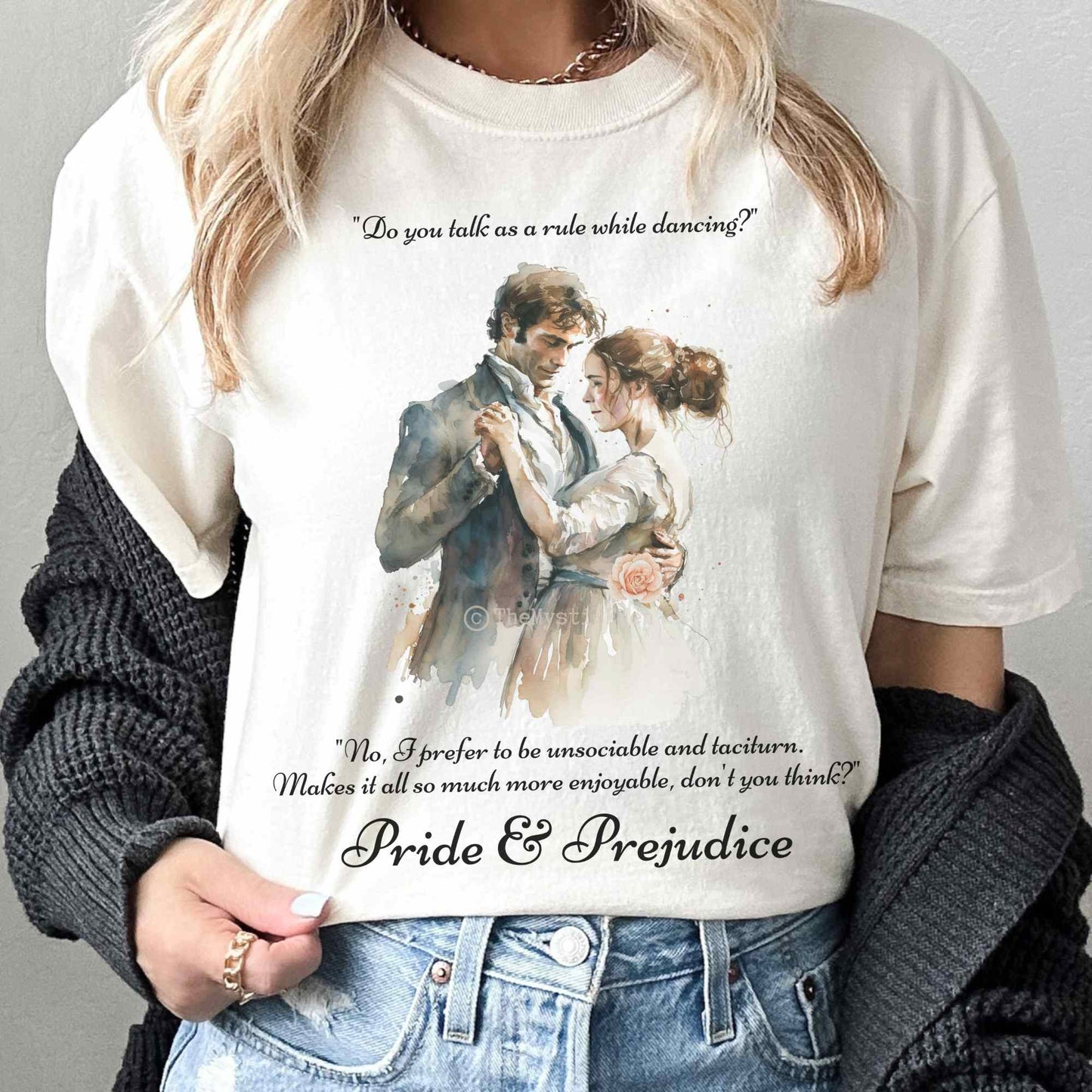 T-Shirt Vintage Pride & Prejudice T-shirt The Mystic Eden