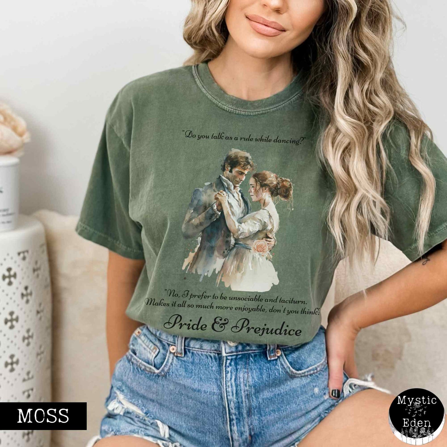 T-Shirt Vintage Pride & Prejudice T-shirt The Mystic Eden