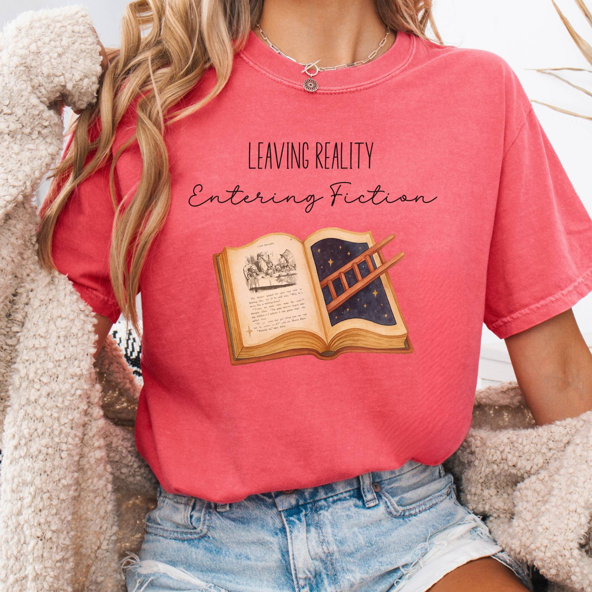 T-Shirt Watermelon / S Entering Fiction T-Shirt – Literary Escape Tee The Mystic Eden