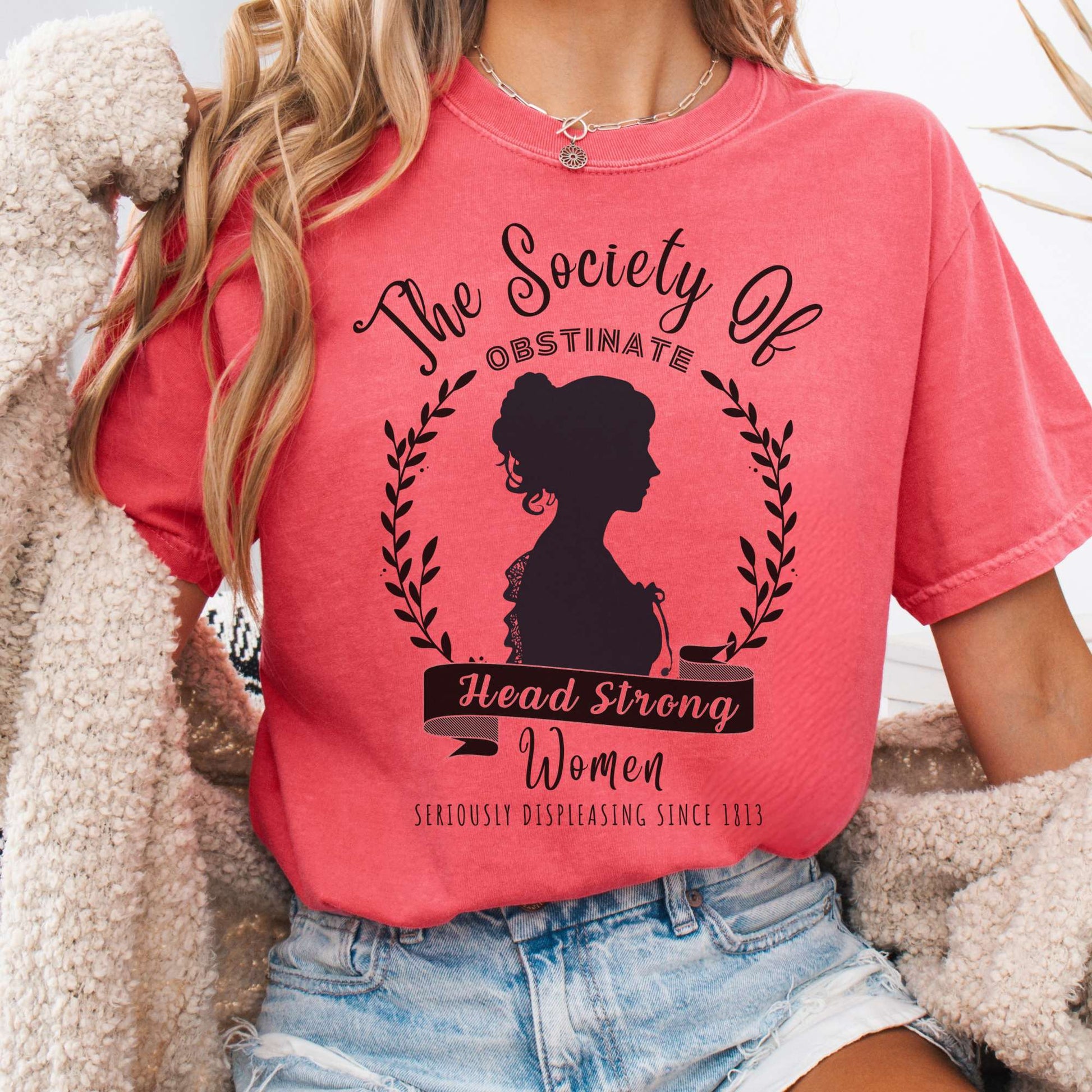 T-Shirt Watermelon / S The Society of Obstinate Head Strong Women Jane Austen Shirt The Mystic Eden