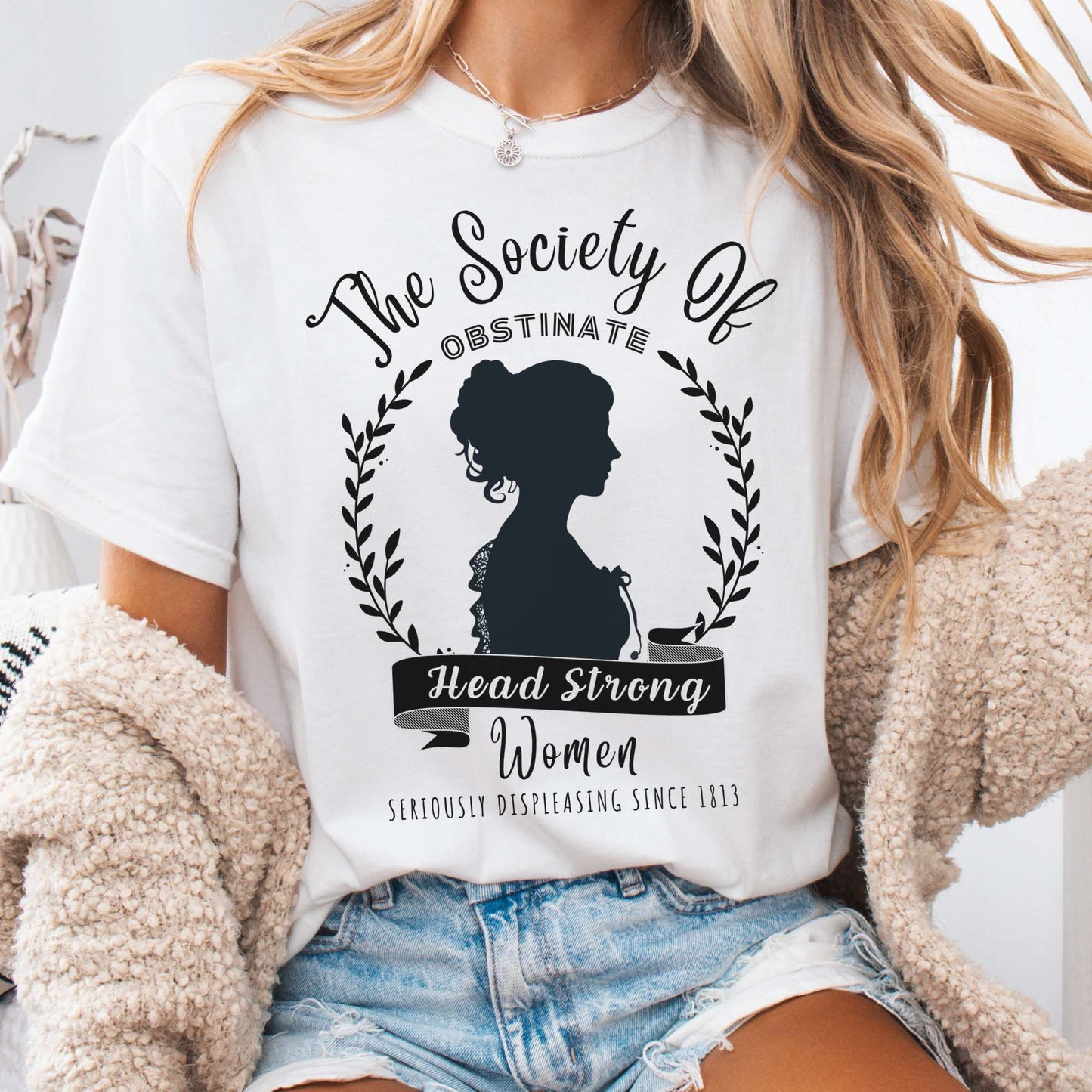 T-Shirt White / S The Society of Obstinate Head Strong Women Jane Austen Shirt The Mystic Eden