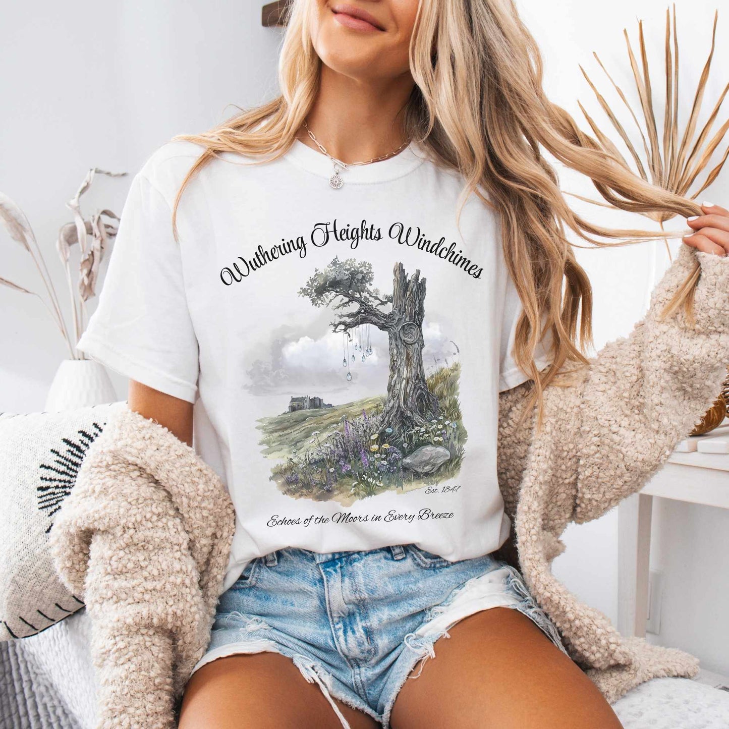 T-Shirt White / S Wuthering Heights Windchimes Tee The Mystic Eden