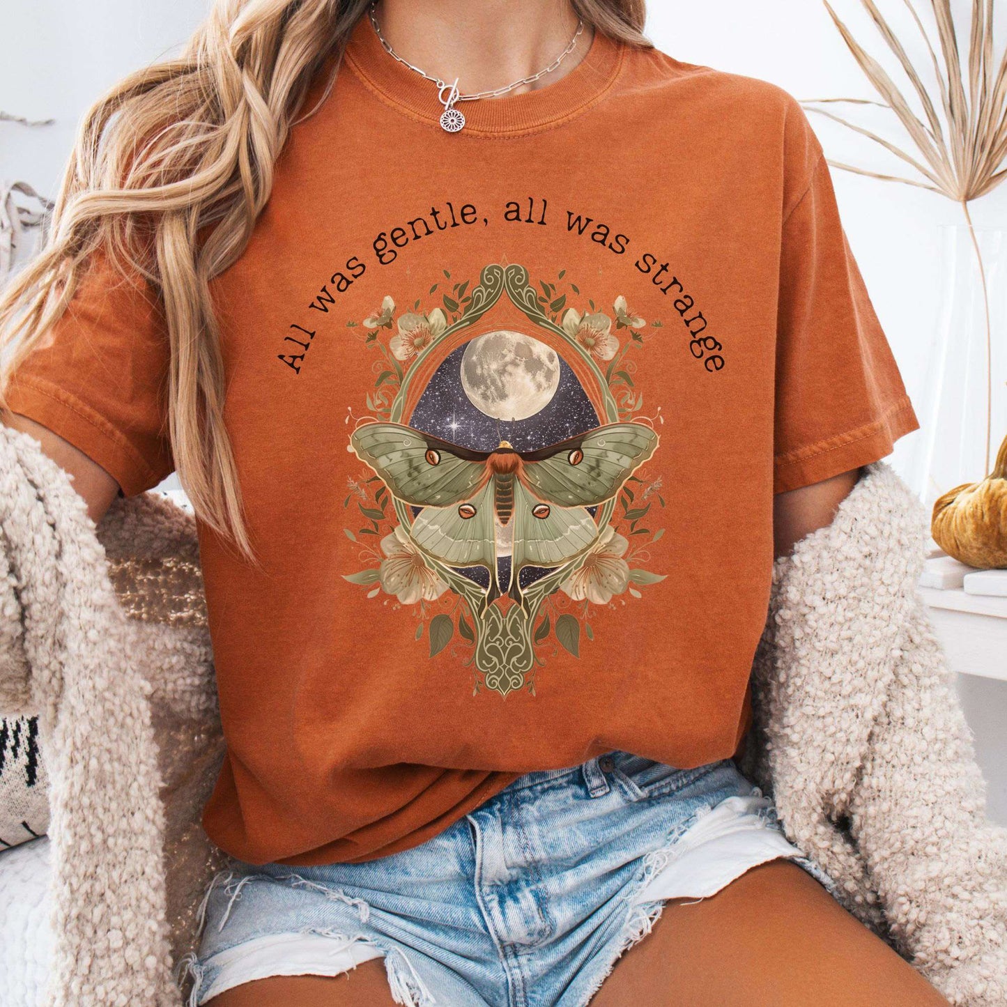 T-Shirt Yam / S All Was Gentle All Was Strange Edgar Allan Poe Tee The Mystic Eden