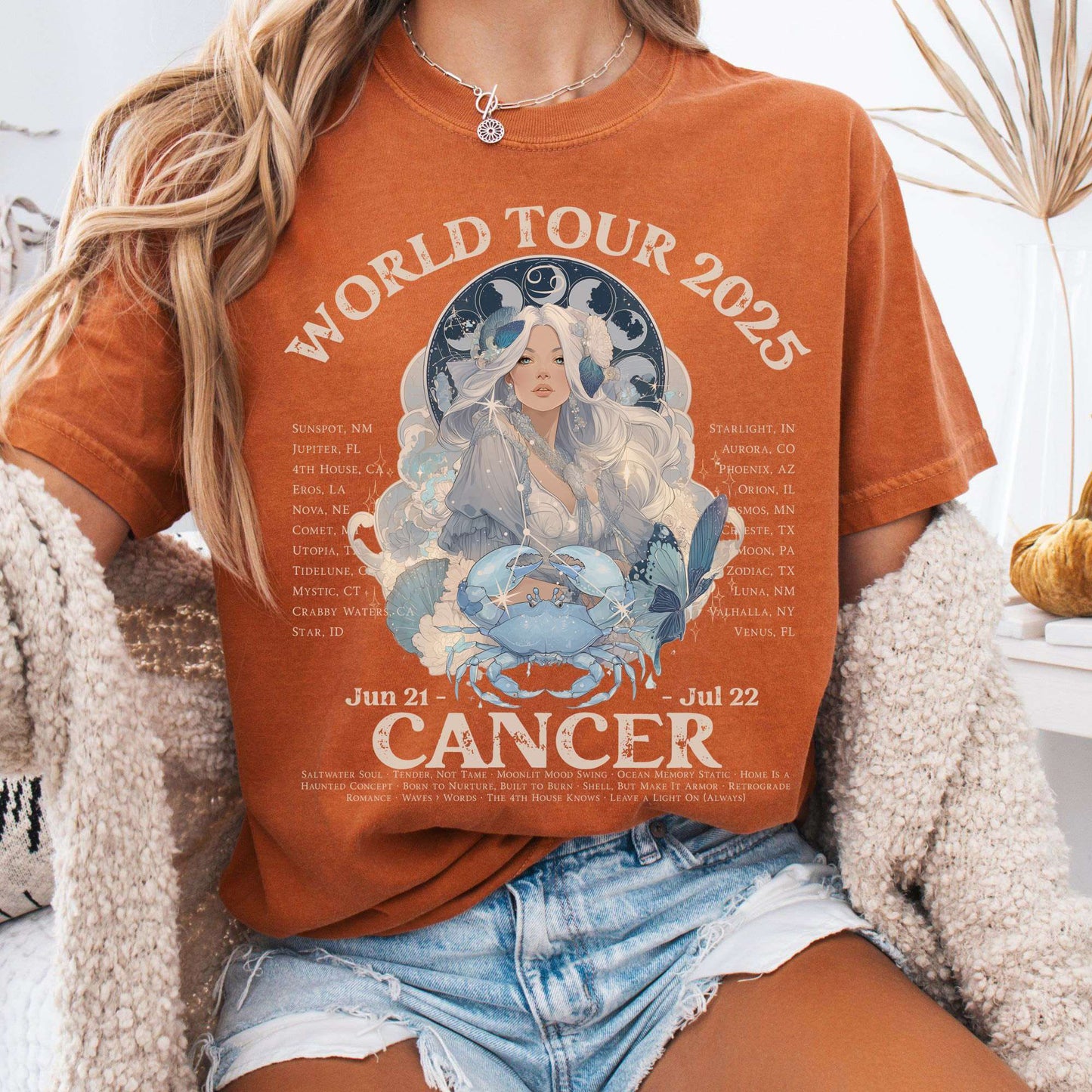 T-Shirt Yam / S Cancer Concert T-Shirt - Zodiac World Tour 2025 Shirt The Mystic Eden