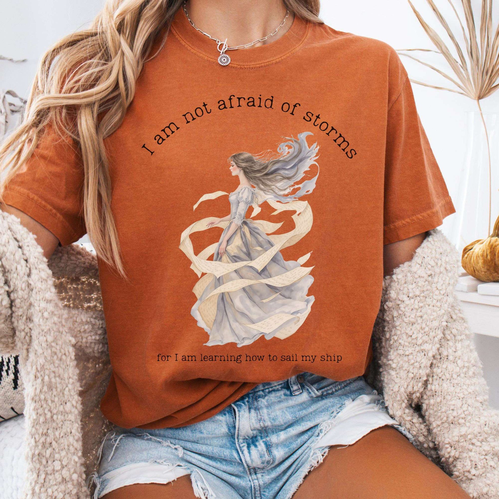 T-Shirt Yam / S I Am Not Afraid of Storms Little Women Tee The Mystic Eden