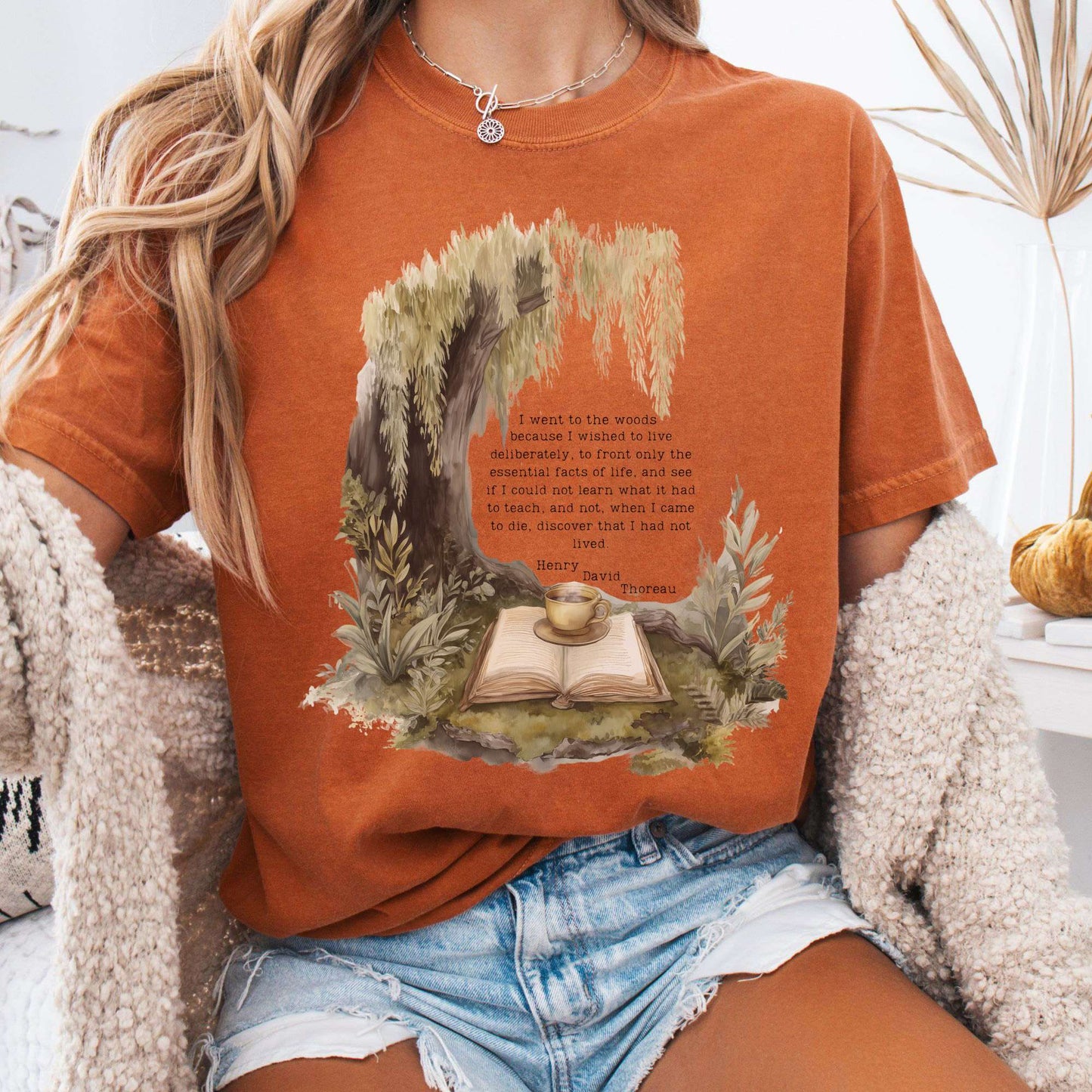T-Shirt Yam / S I Went to the Woods Henry David Thoreau Tee The Mystic Eden