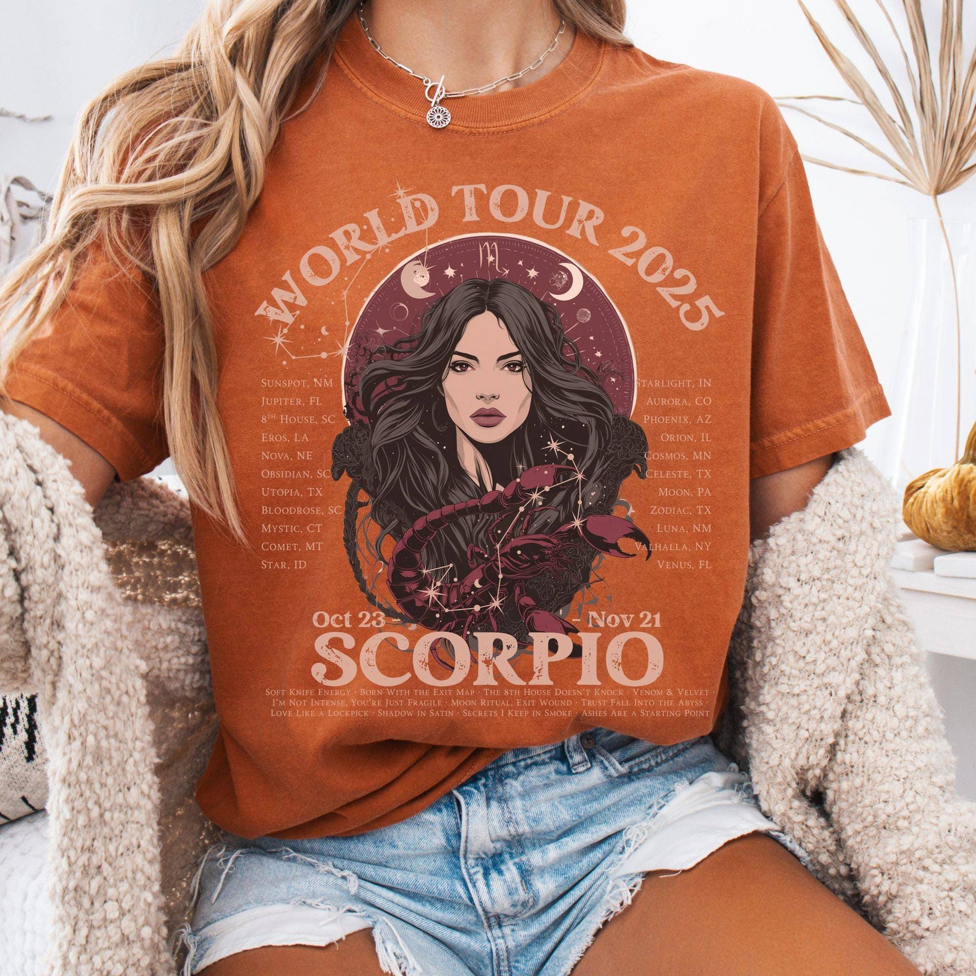 T-Shirt Yam / S Scorpio Concert T-Shirt - Zodiac World Tour 2025 Shirt The Mystic Eden