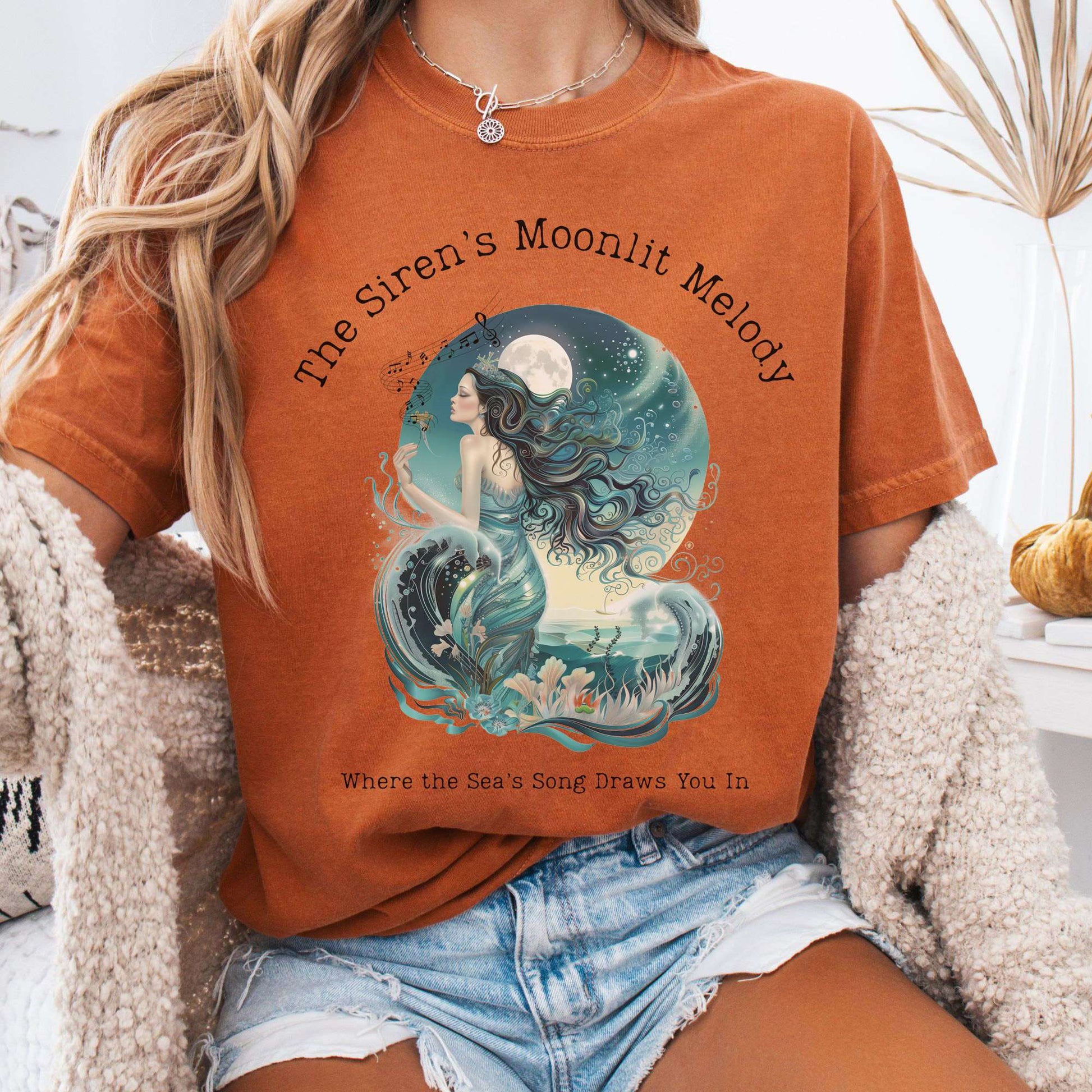 T-Shirt Yam / S The Siren's Moonlit Melody Mythology Tee The Mystic Eden