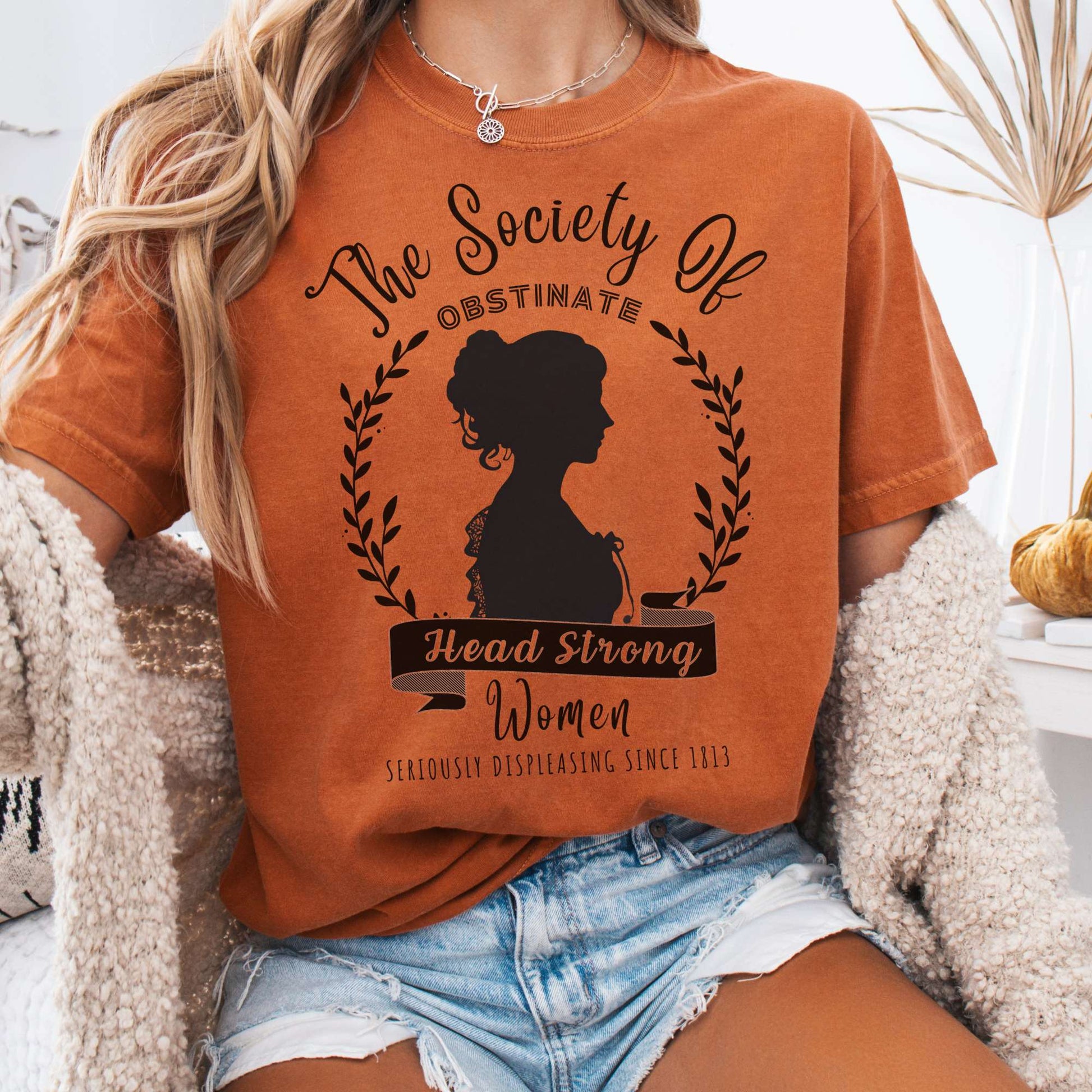 T-Shirt Yam / S The Society of Obstinate Head Strong Women Jane Austen Shirt The Mystic Eden