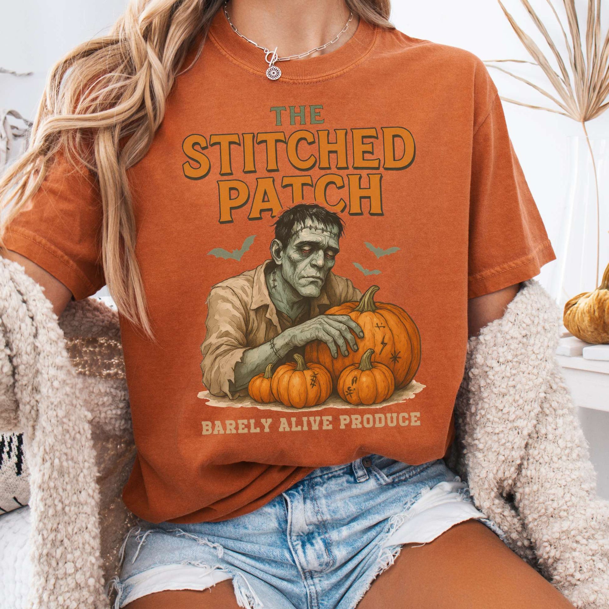 T-Shirt Yam / S The Stitched Patch Frankenstein Shirt The Mystic Eden