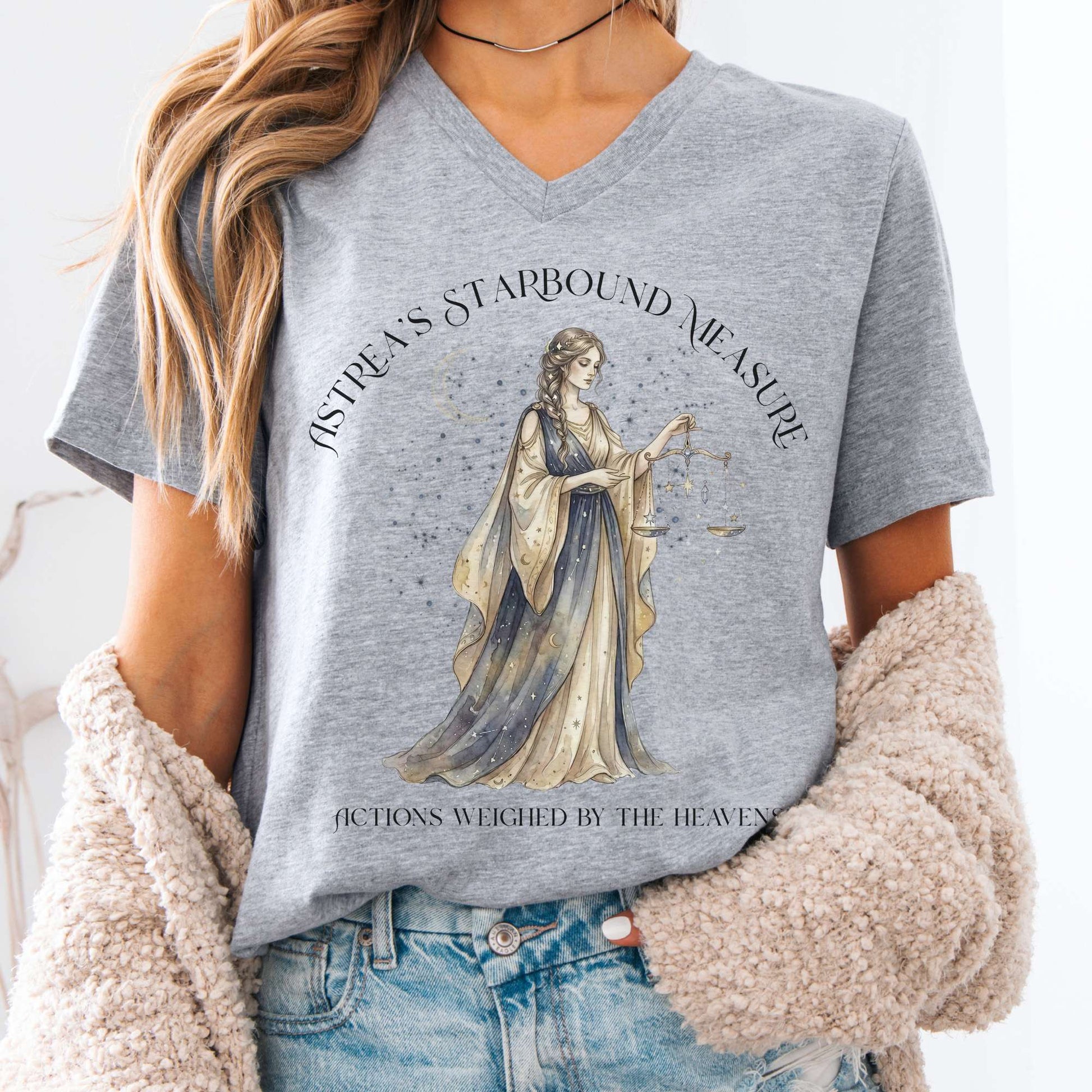 T-Shirts Athletic Heather / S Design 288 V-Neck The Mystic Eden