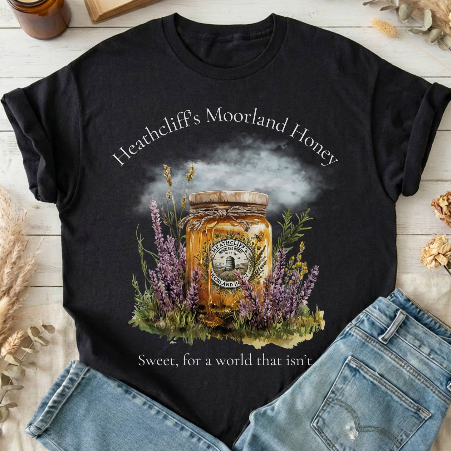 T-Shirts Black / S Heathcliff's Moorland Honey T-Shirt The Mystic Eden
