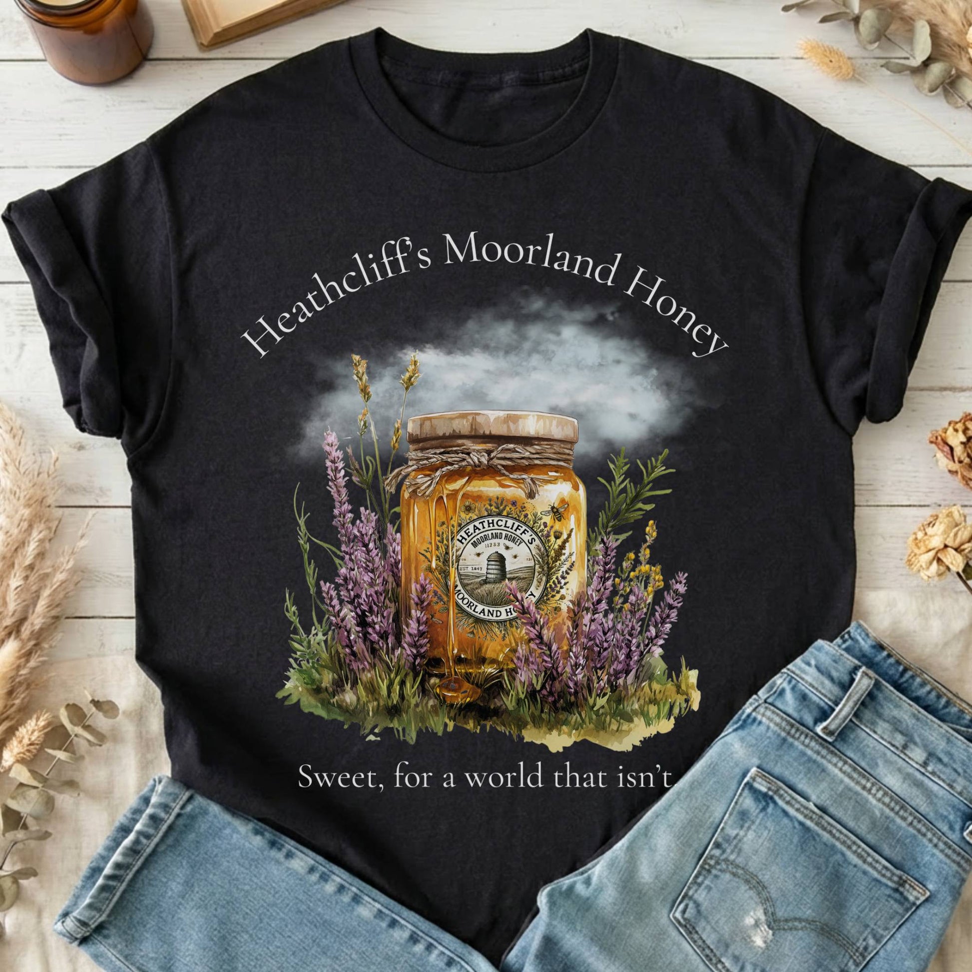 T-Shirts Black / S Heathcliff's Moorland Honey T-Shirt The Mystic Eden