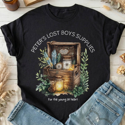 T-Shirts Black / S Peter's Lost Boys Supplies Pan T-Shirt The Mystic Eden