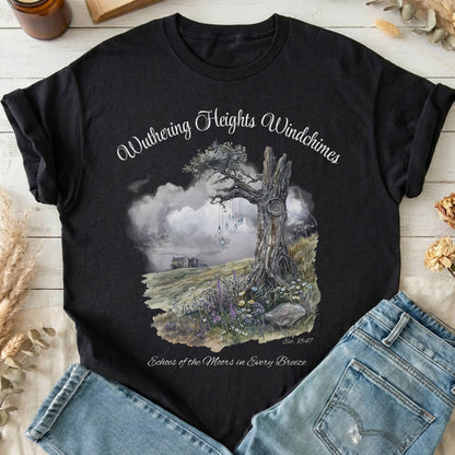 T-Shirts Black / S Wuthering Heights Windchimes Brontë T-Shirt The Mystic Eden