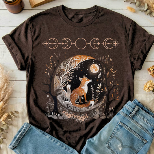 T-Shirts Dark Chocolate / S Fox Whimsigoth T-Shirt The Mystic Eden