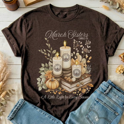 T-Shirts Dark Chocolate / S March Sisters Candle Co Little Women T-Shirt The Mystic Eden