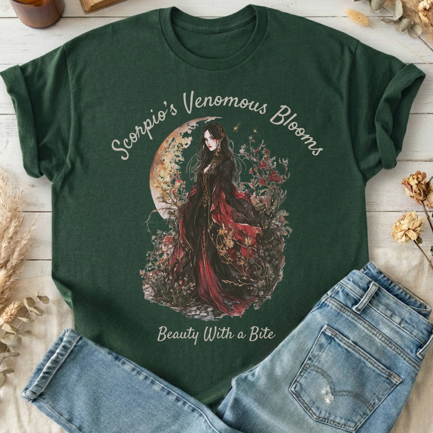 T-Shirts Forest Green / S Design 157 T-Shirt The Mystic Eden