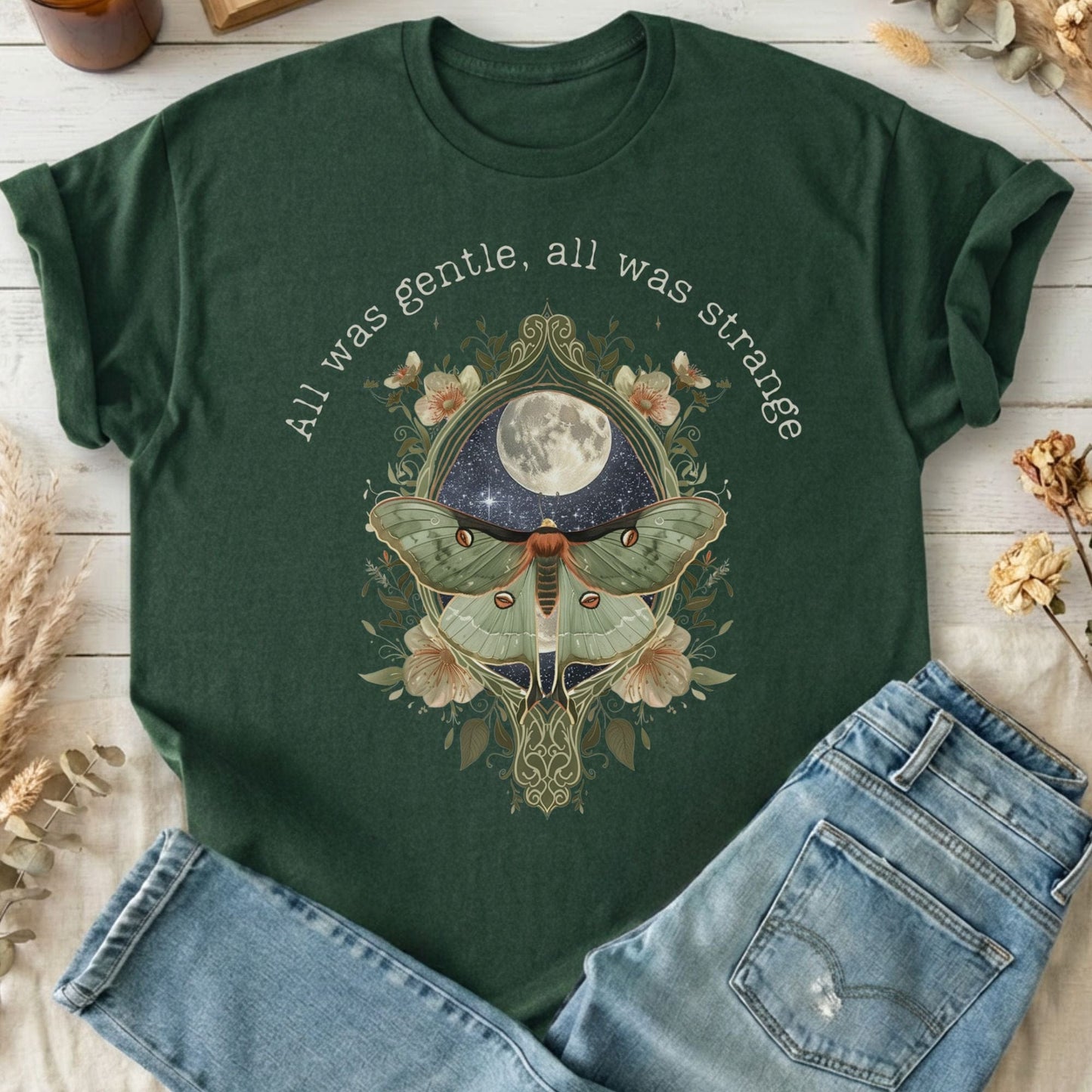 T-Shirts Forest Green / S Design 267 T-Shirt The Mystic Eden