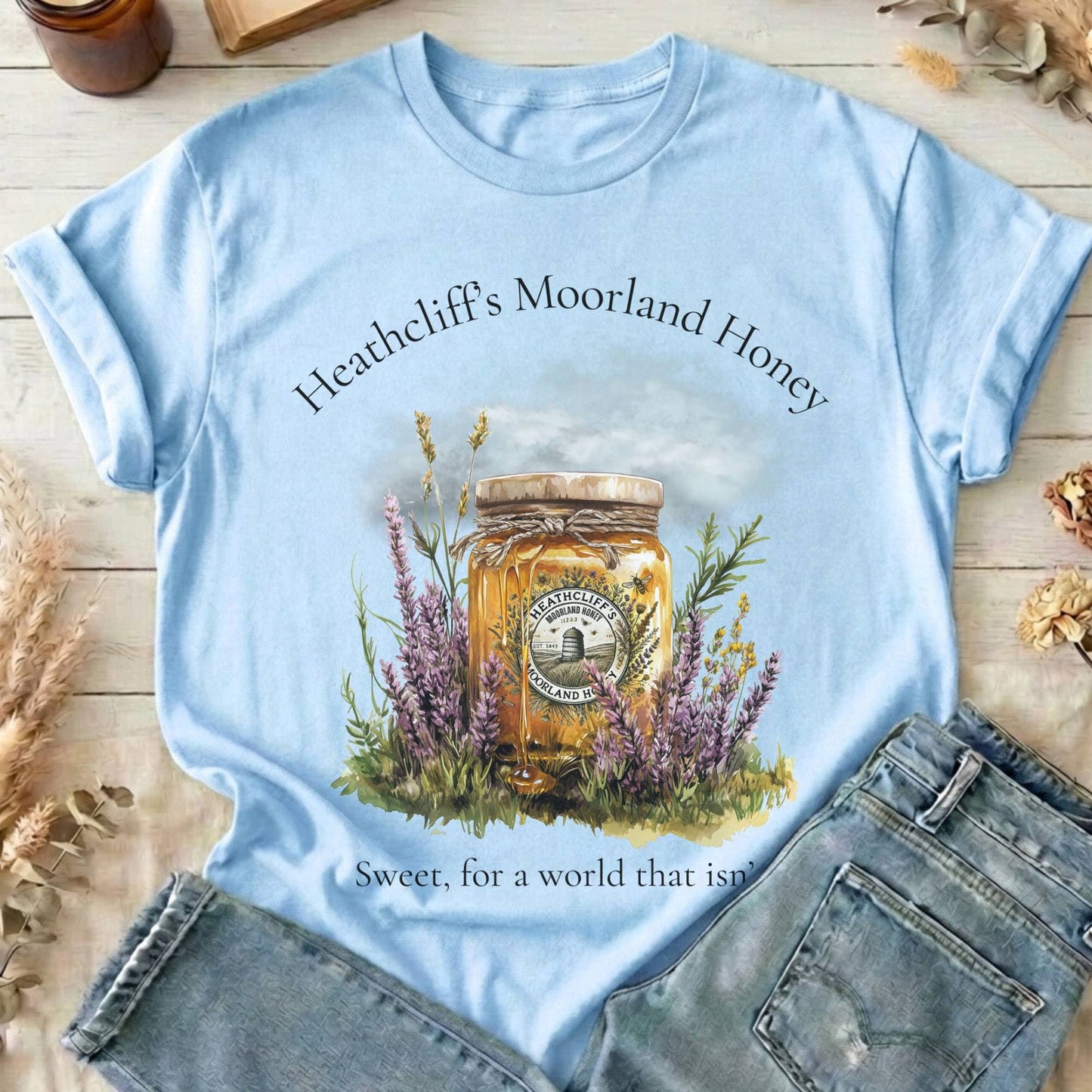 T-Shirts Light Blue / S Heathcliff's Moorland Honey T-Shirt The Mystic Eden