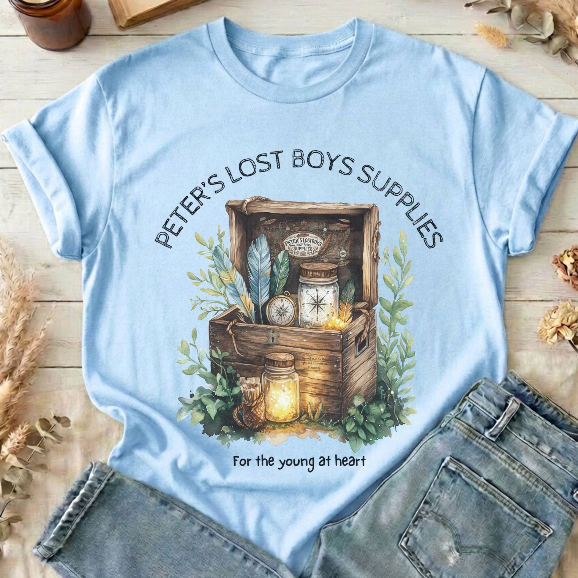T-Shirts Light Blue / S Peter's Lost Boys Supplies Pan T-Shirt The Mystic Eden