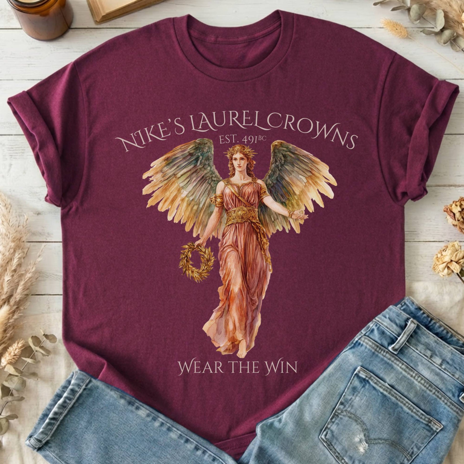 T-Shirts Maroon / S Design 111 T-Shirt The Mystic Eden