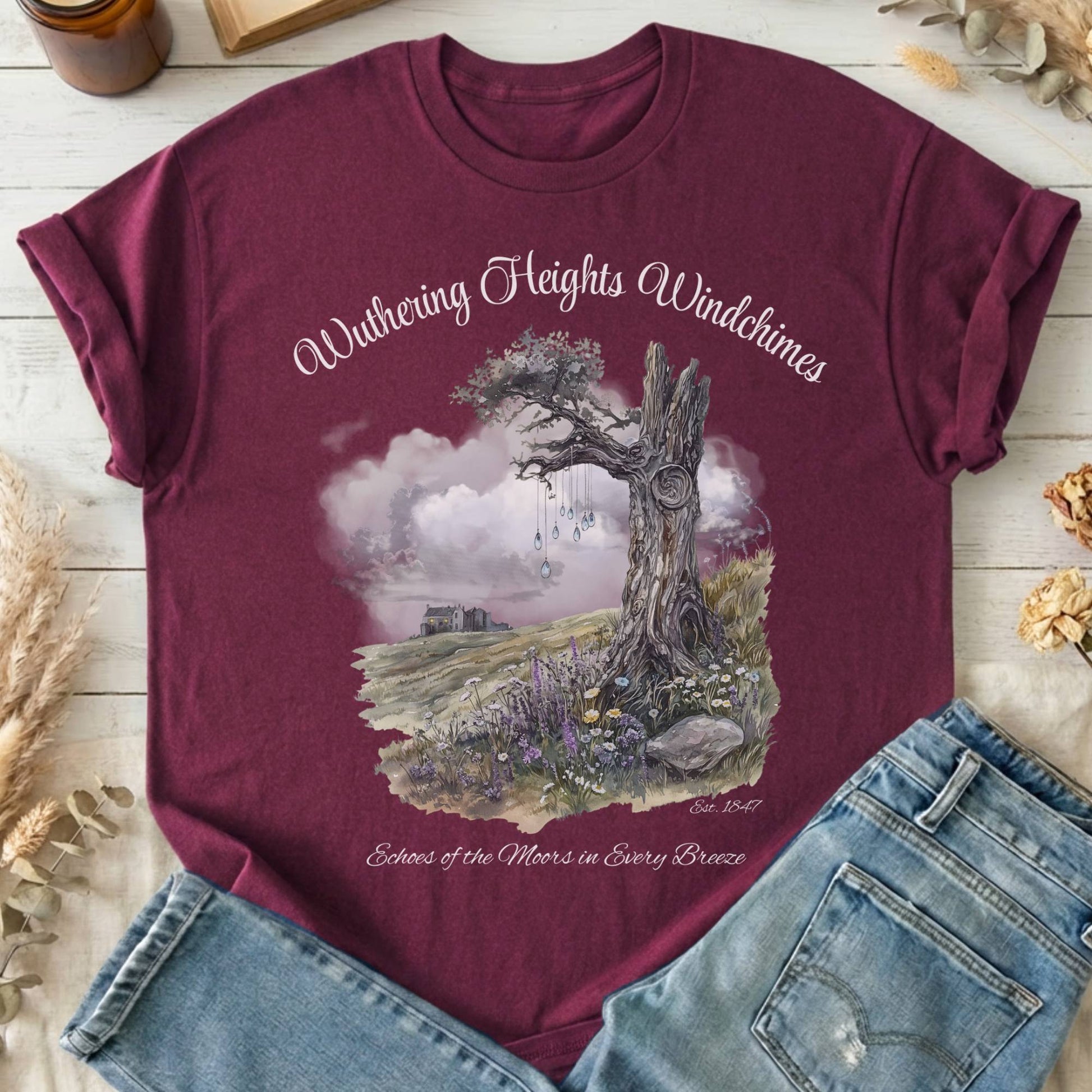 T-Shirts Maroon / S Design 115 T-Shirt The Mystic Eden